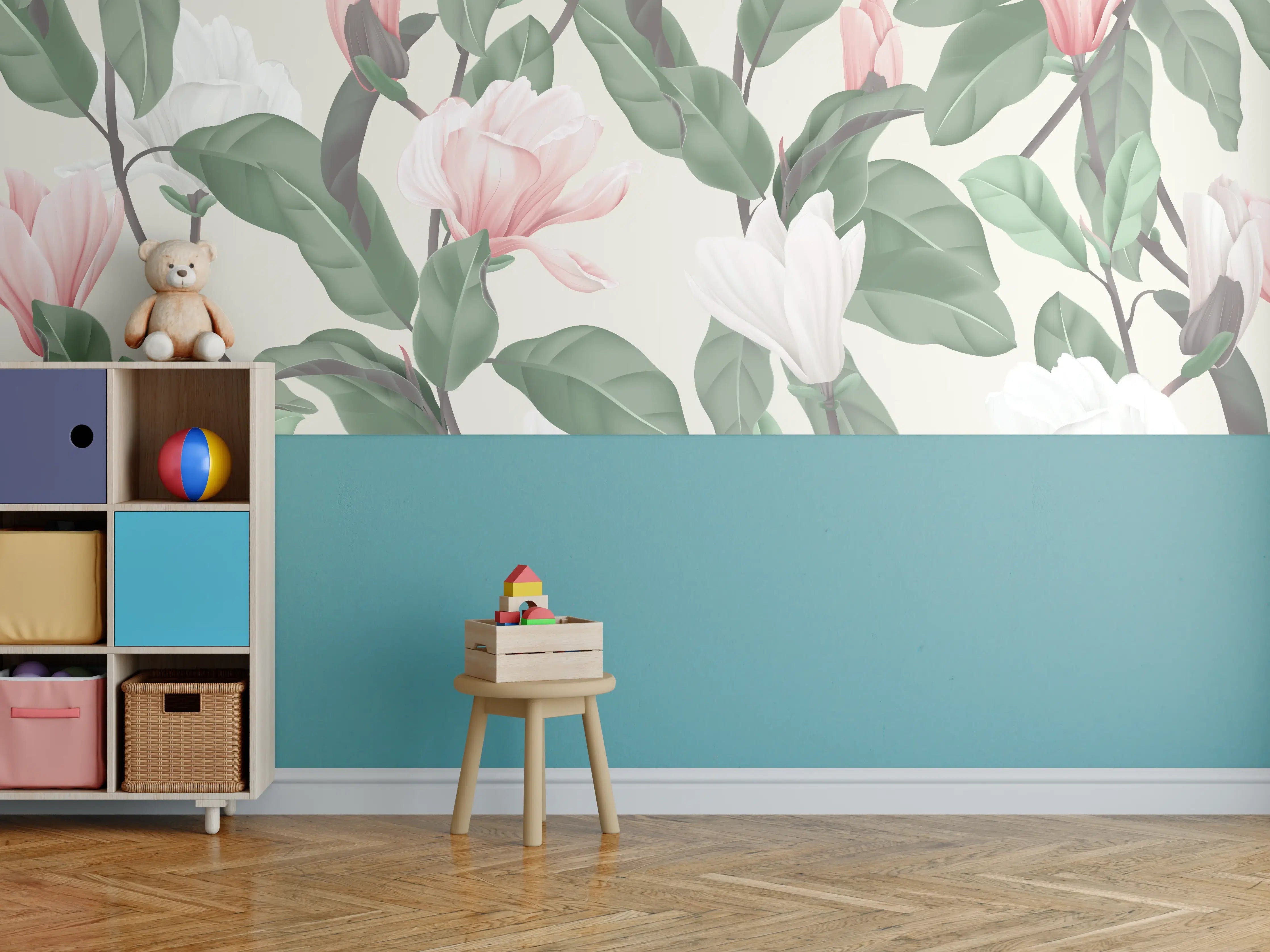 Kinderzimmer Wandgestaltung - Blüten - wild & wunderschön