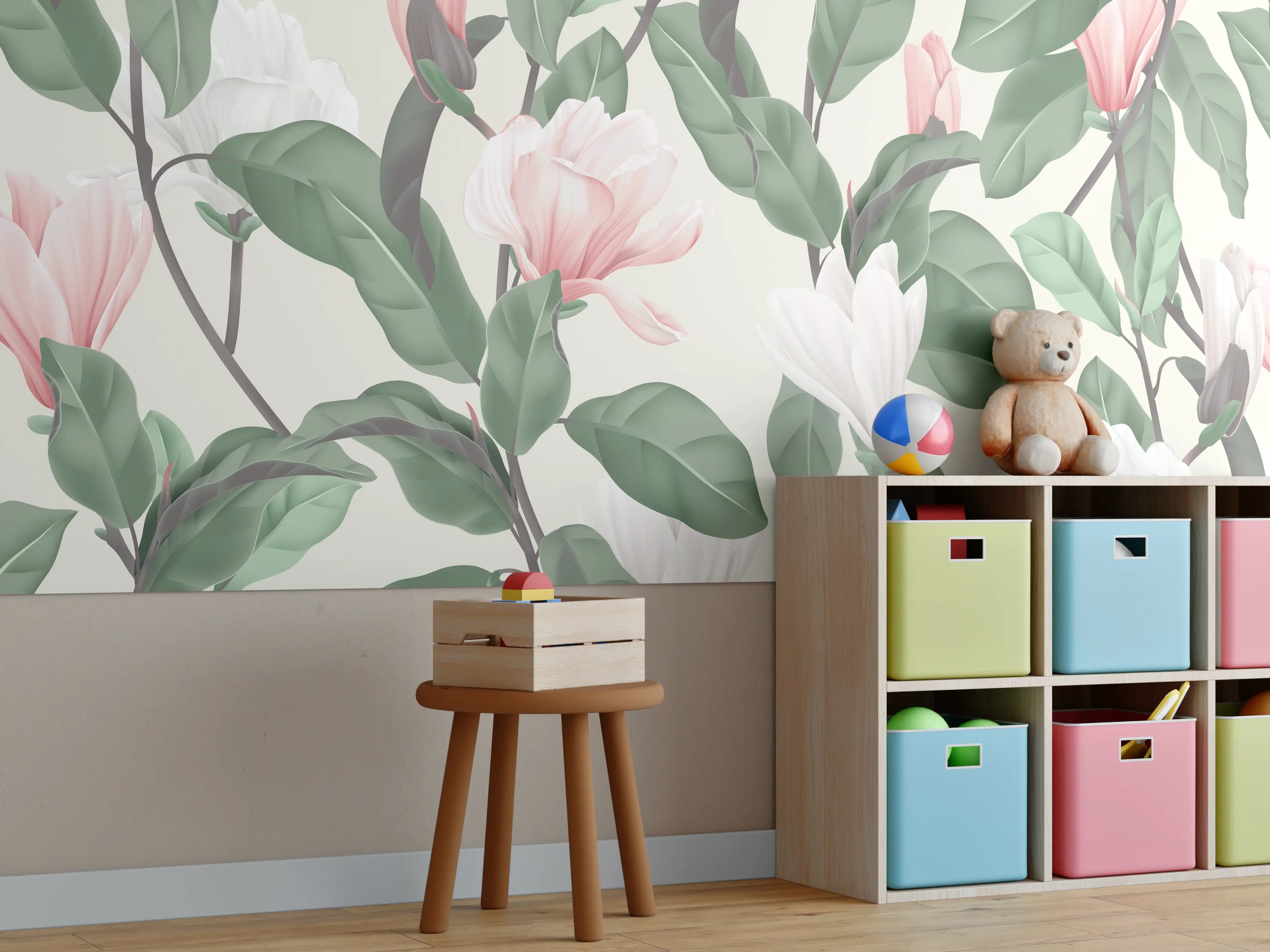 Kinderzimmer Wandgestaltung - Blüten - wild & wunderschön