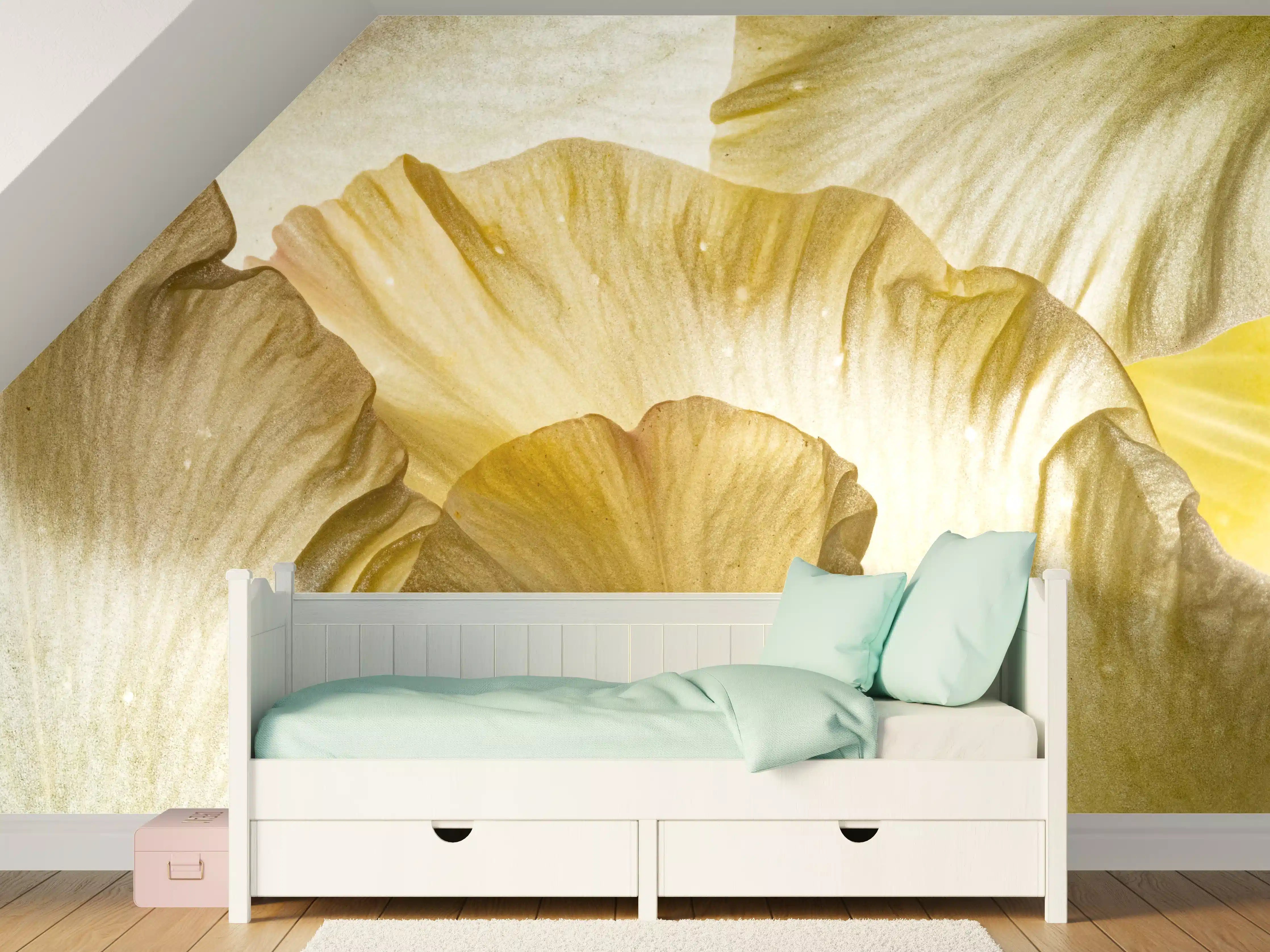 Kinderzimmer Wandgestaltung - Blütenblatt Textur Nahaufnahme