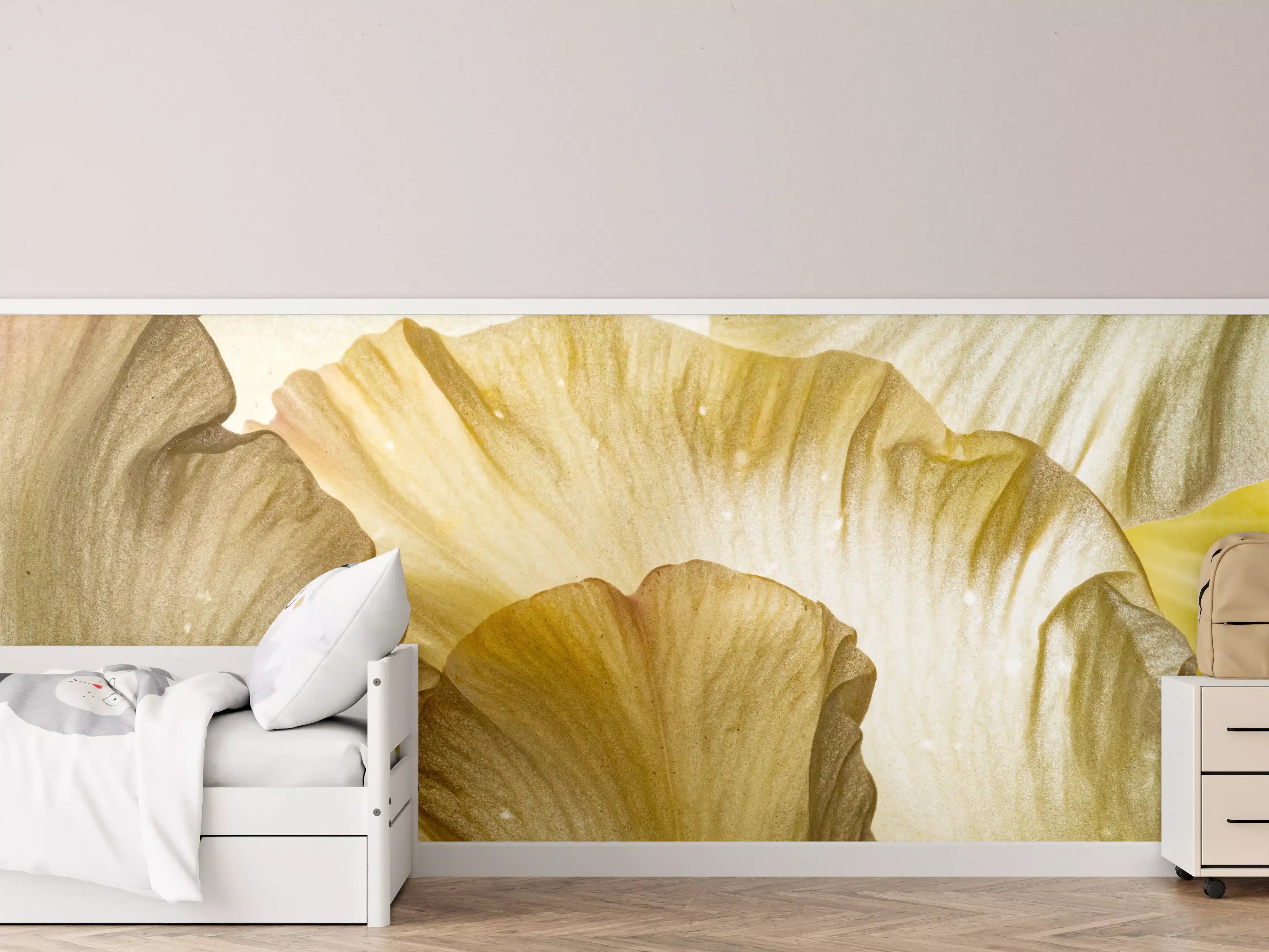 Kinderzimmer Wandgestaltung - Blütenblatt Textur Nahaufnahme