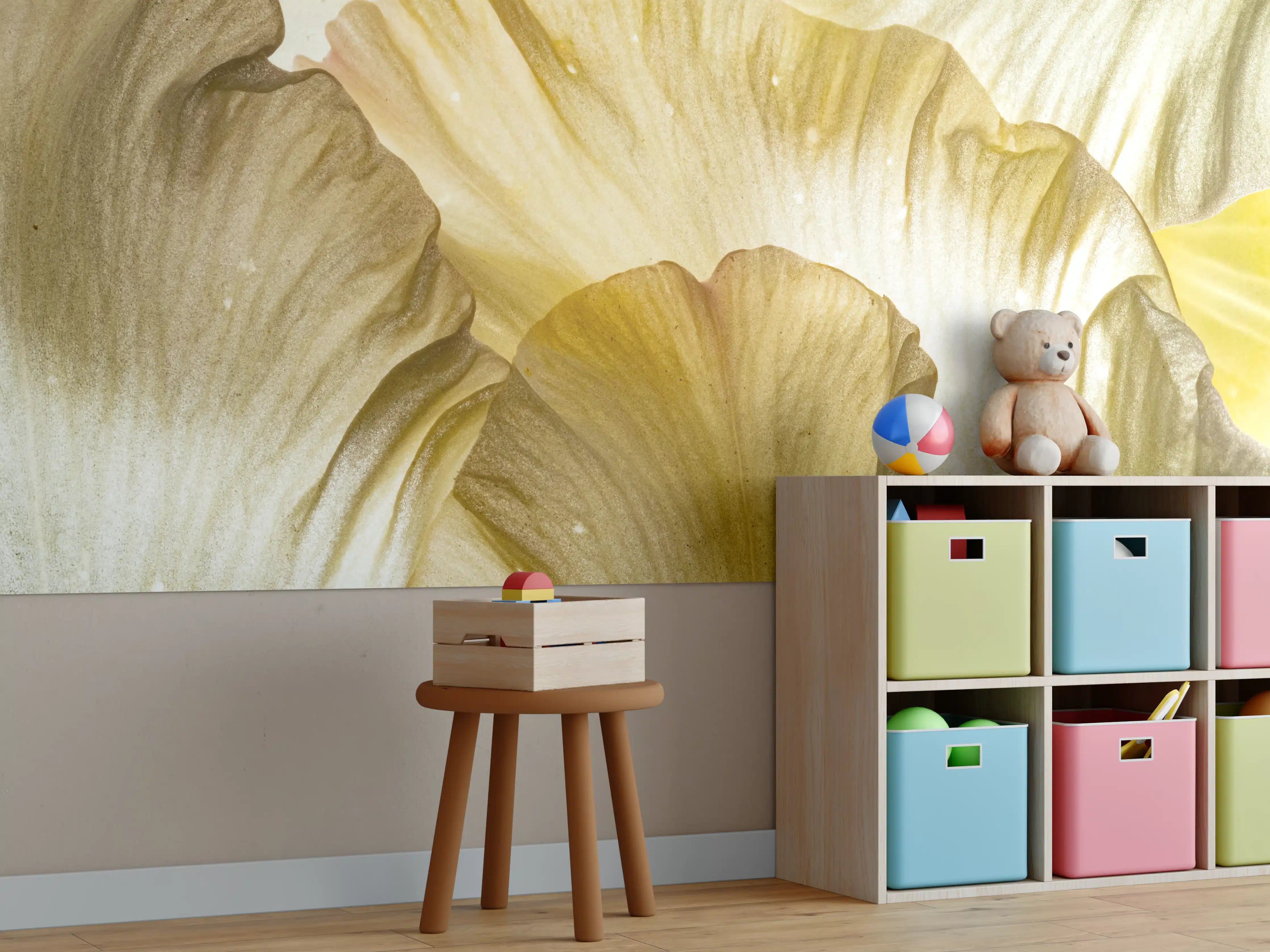 Kinderzimmer Wandgestaltung - Blütenblatt Textur Nahaufnahme