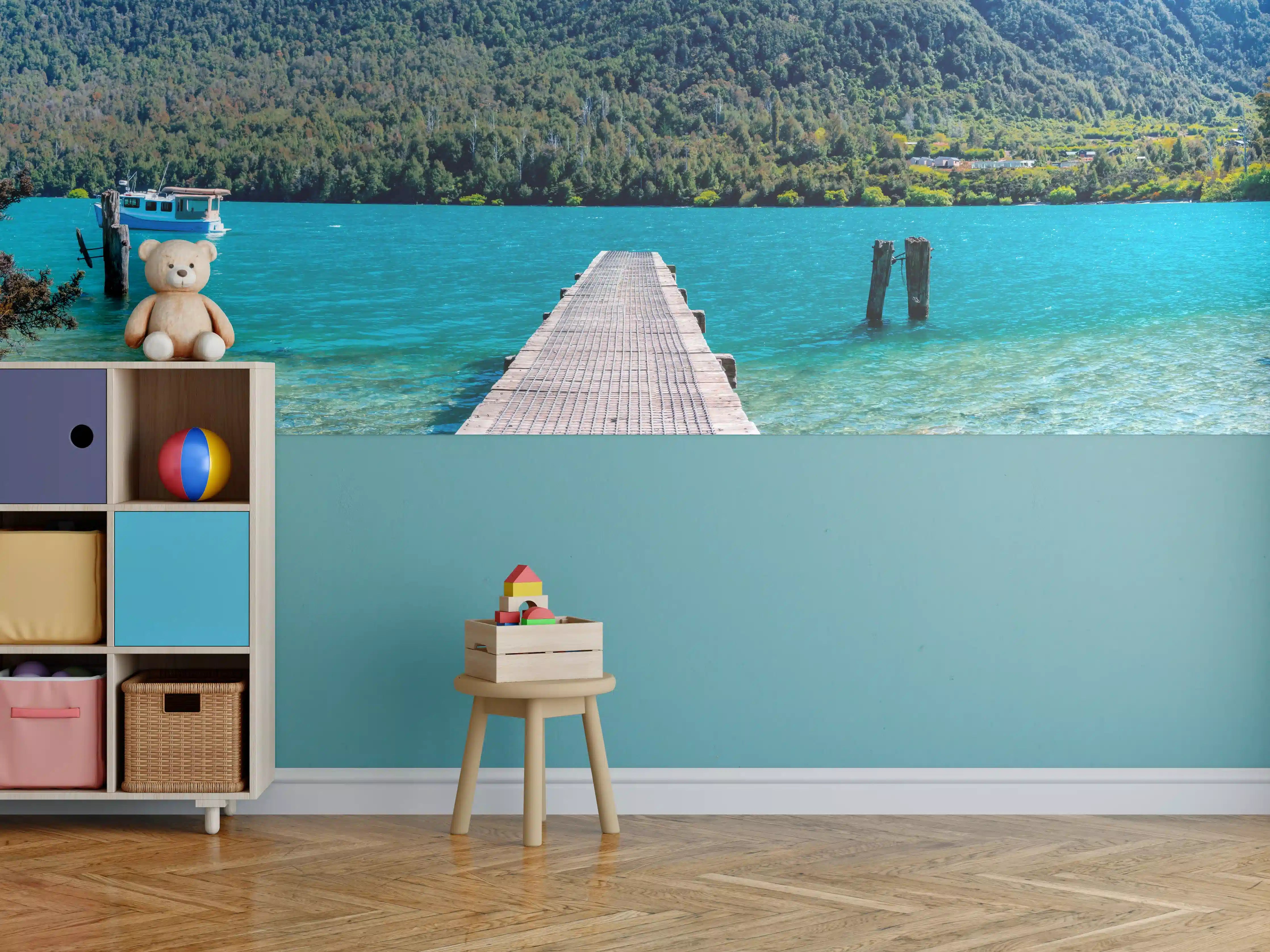 Kinderzimmer Wandgestaltung - Bob's Cove Bucht in Neuseeland