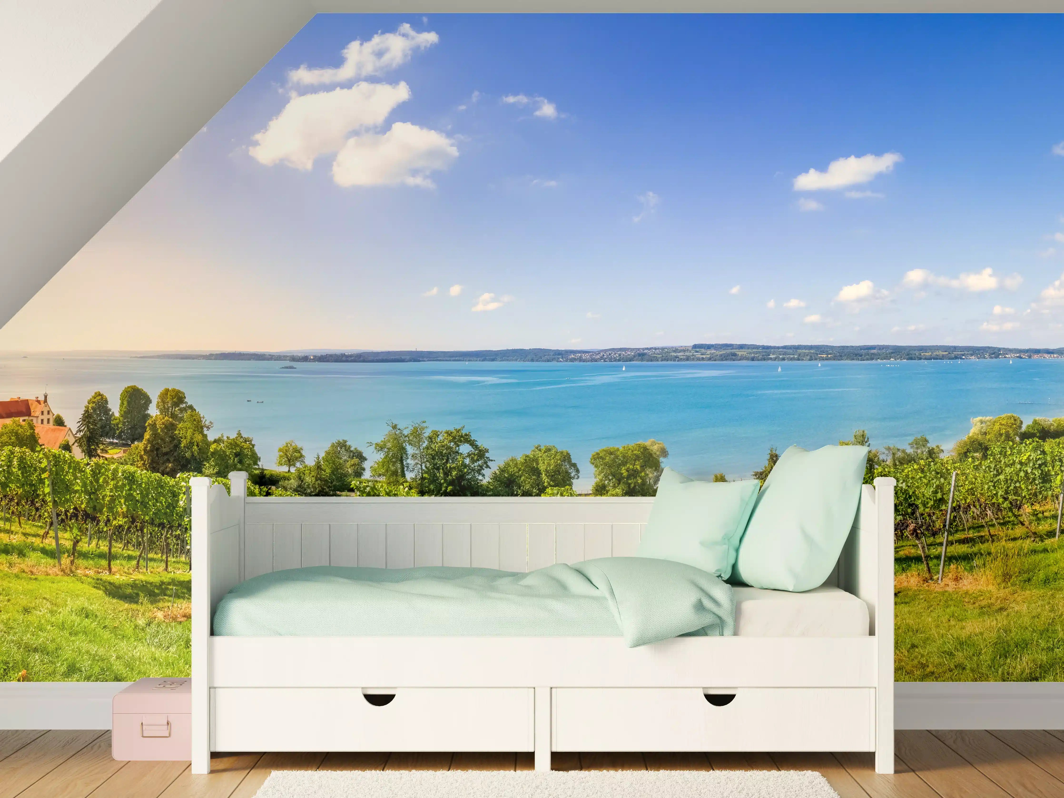 Kinderzimmer Wandgestaltung - Bodensee Panorama in Birnau