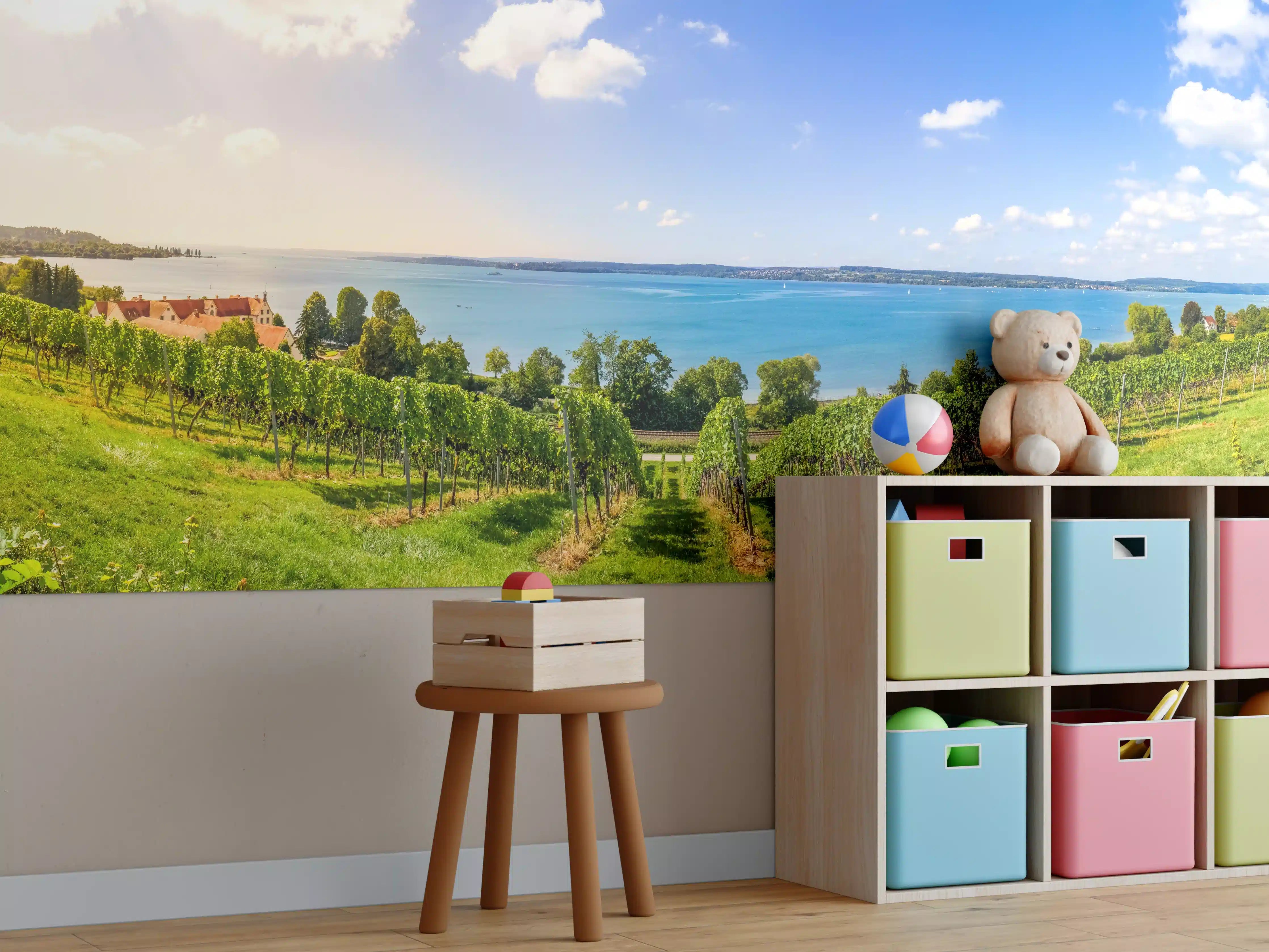 Kinderzimmer Wandgestaltung - Bodensee Panorama in Birnau