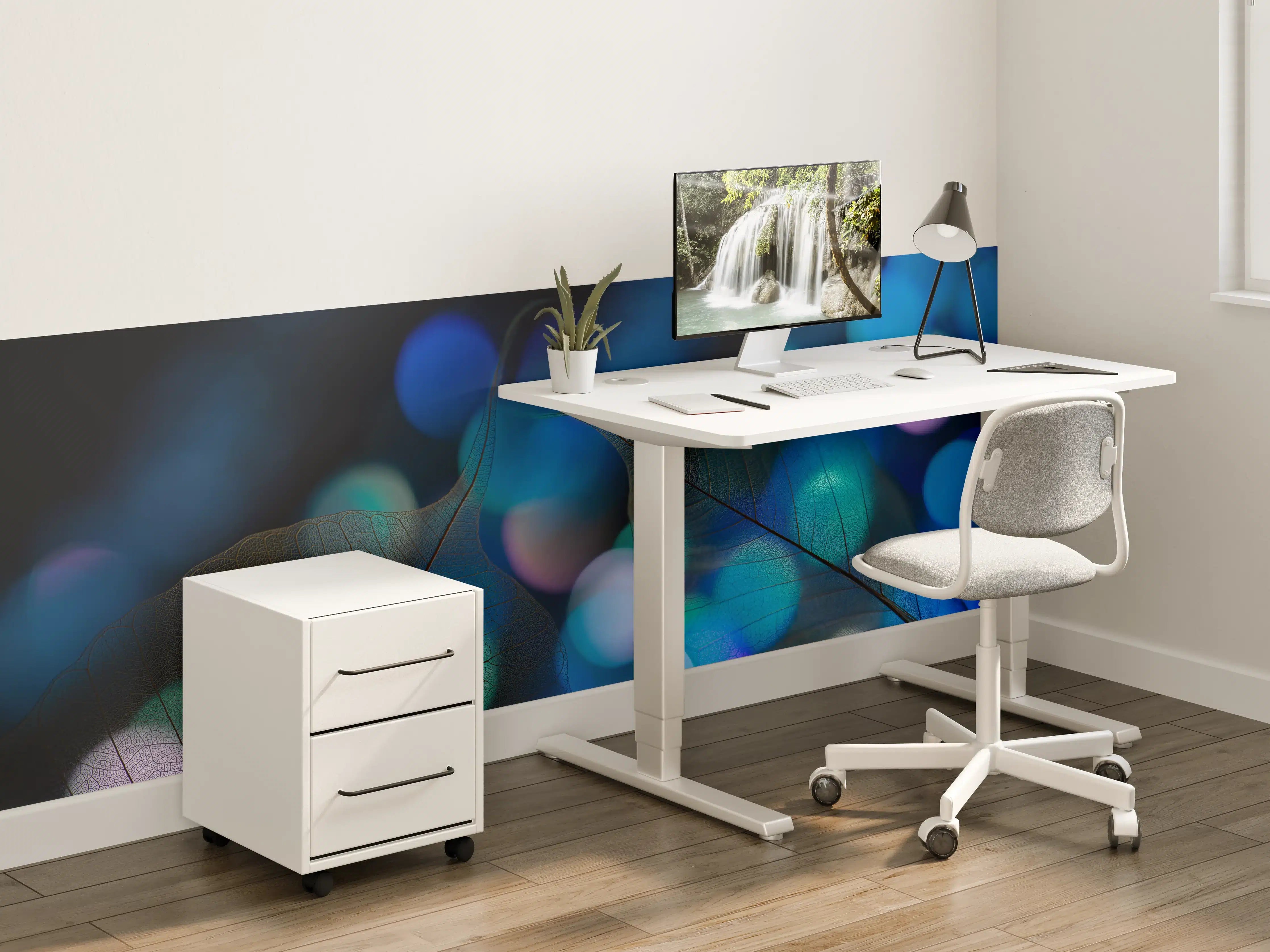 Kinderzimmer Wandgestaltung - Bokeh-Blattvenen-Textur