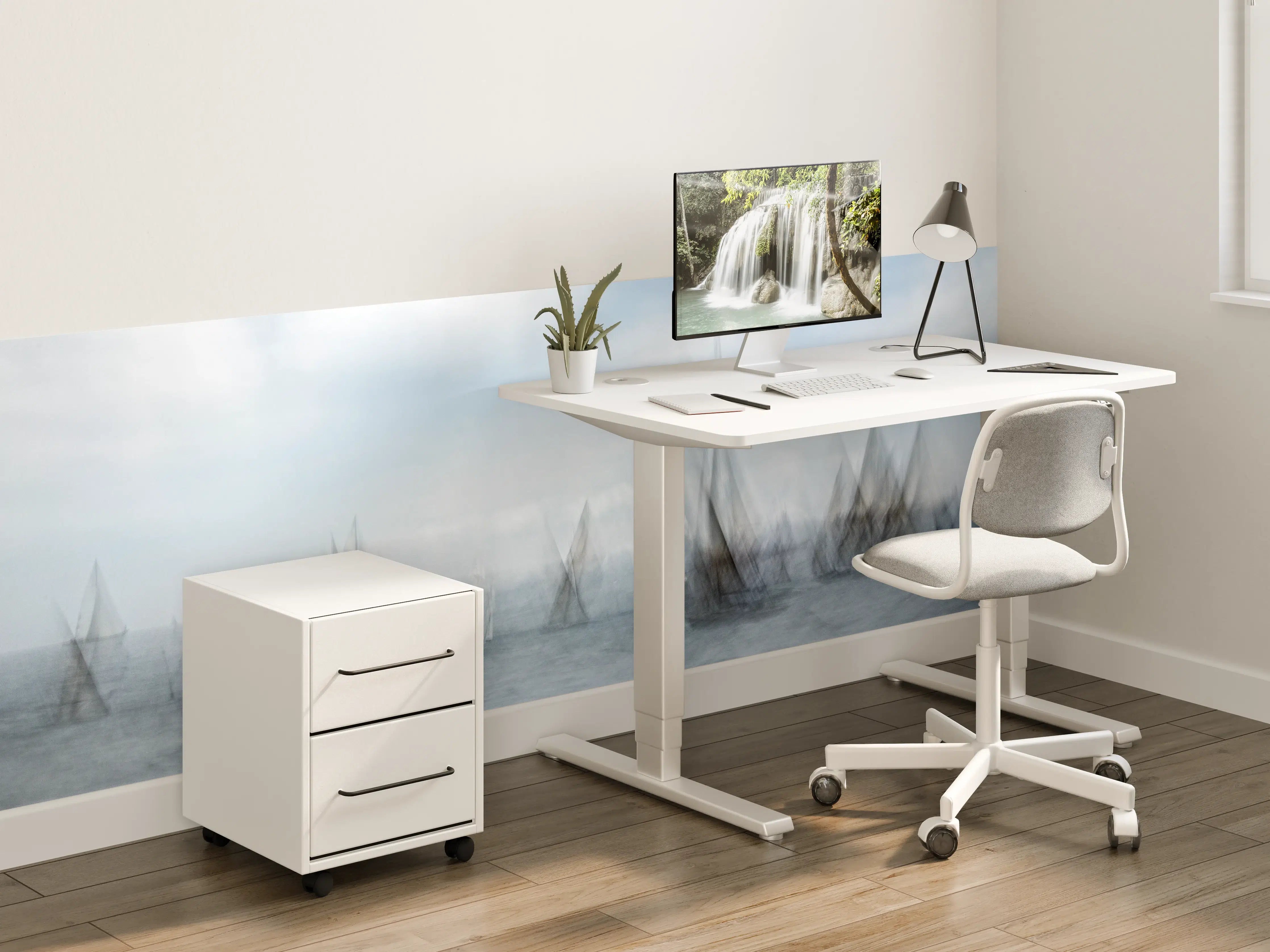 Kinderzimmer Wandgestaltung - Boote im Meer - Unscharf