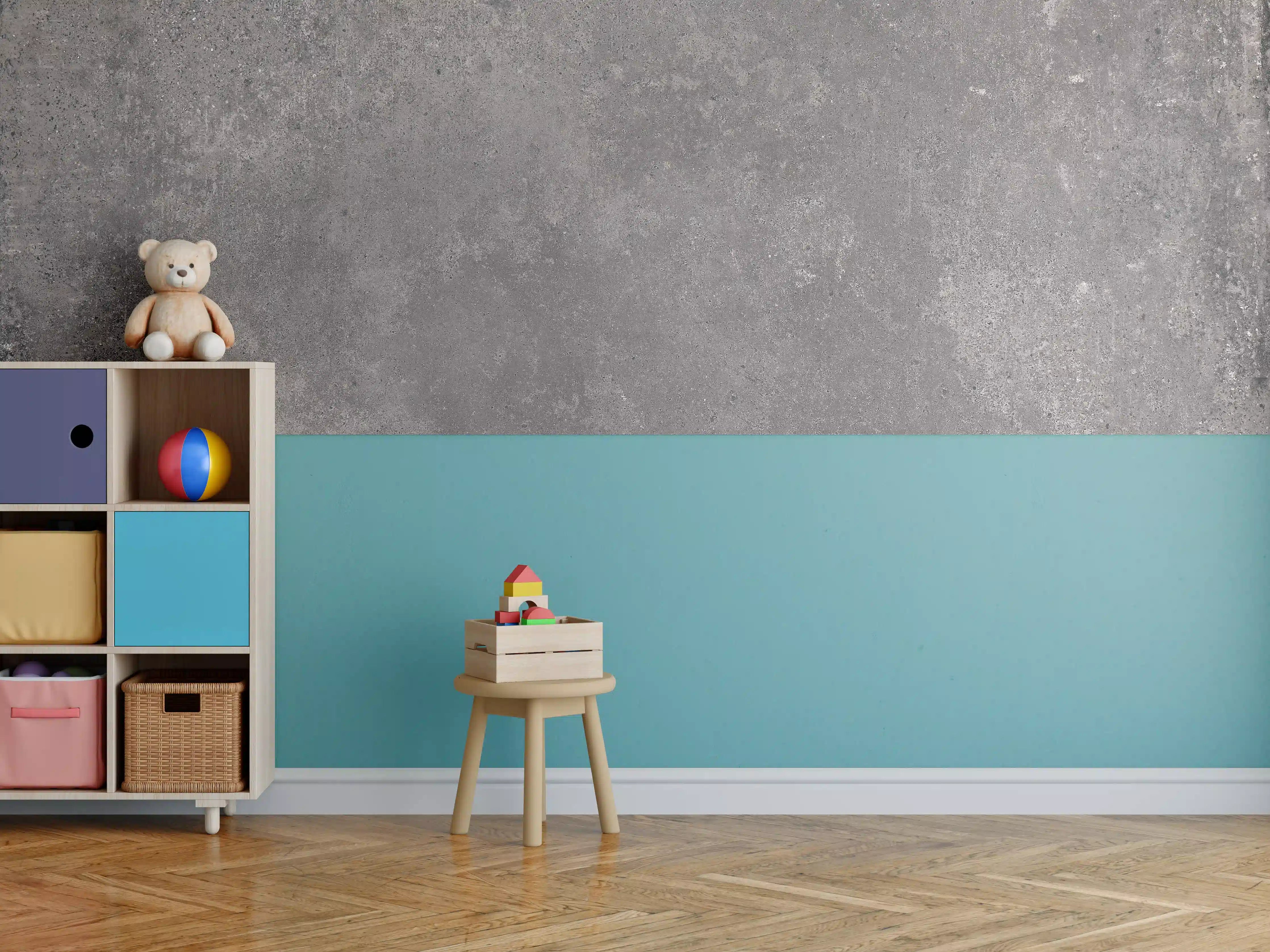 Kinderzimmer Wandgestaltung - Bräunliche luxuriöse Marmortextur