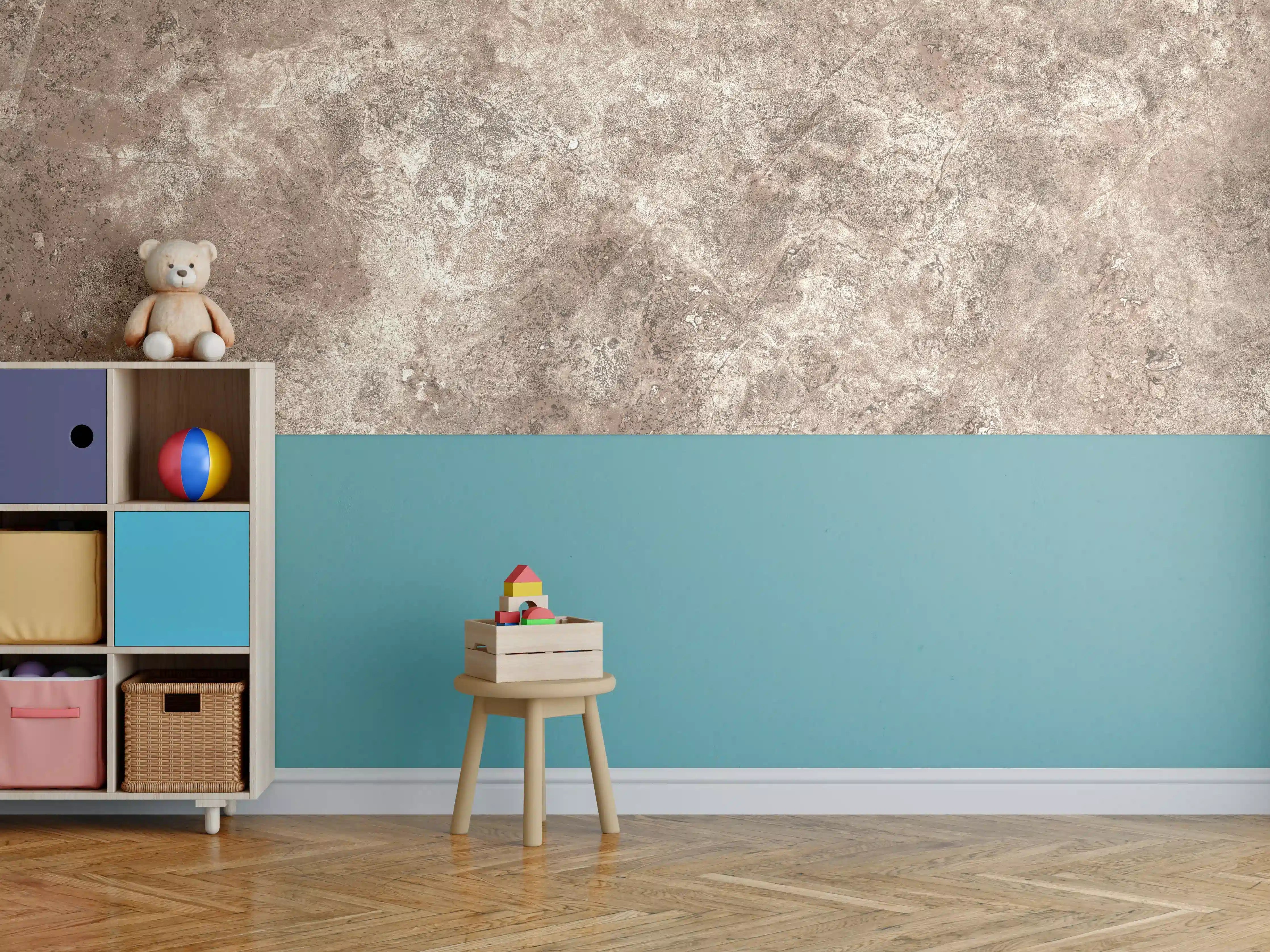 Kinderzimmer Wandgestaltung - Brauner alter Sandstein 2