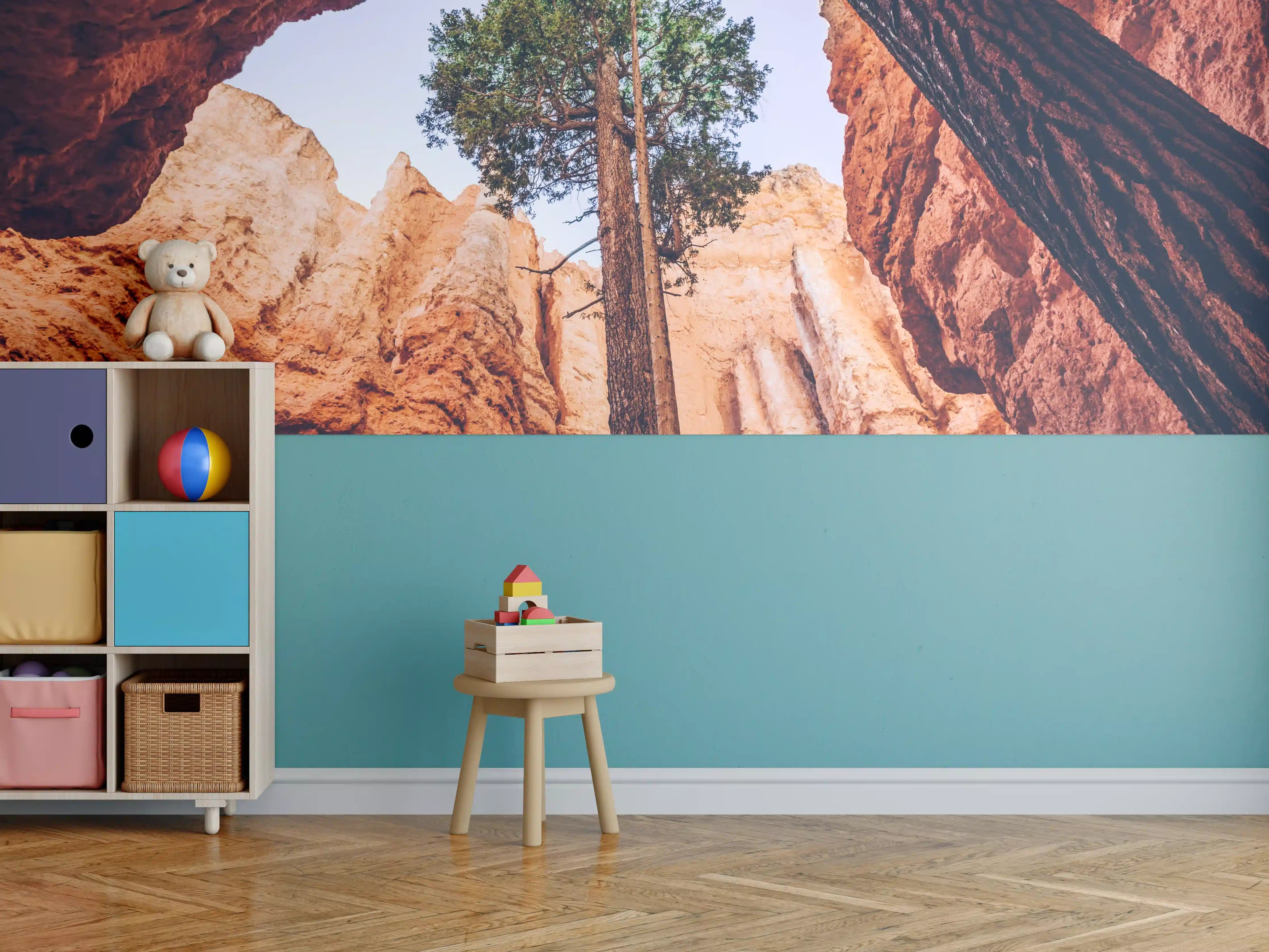 Kinderzimmer Wandgestaltung - Bryce Canyon Rötliche Felsen