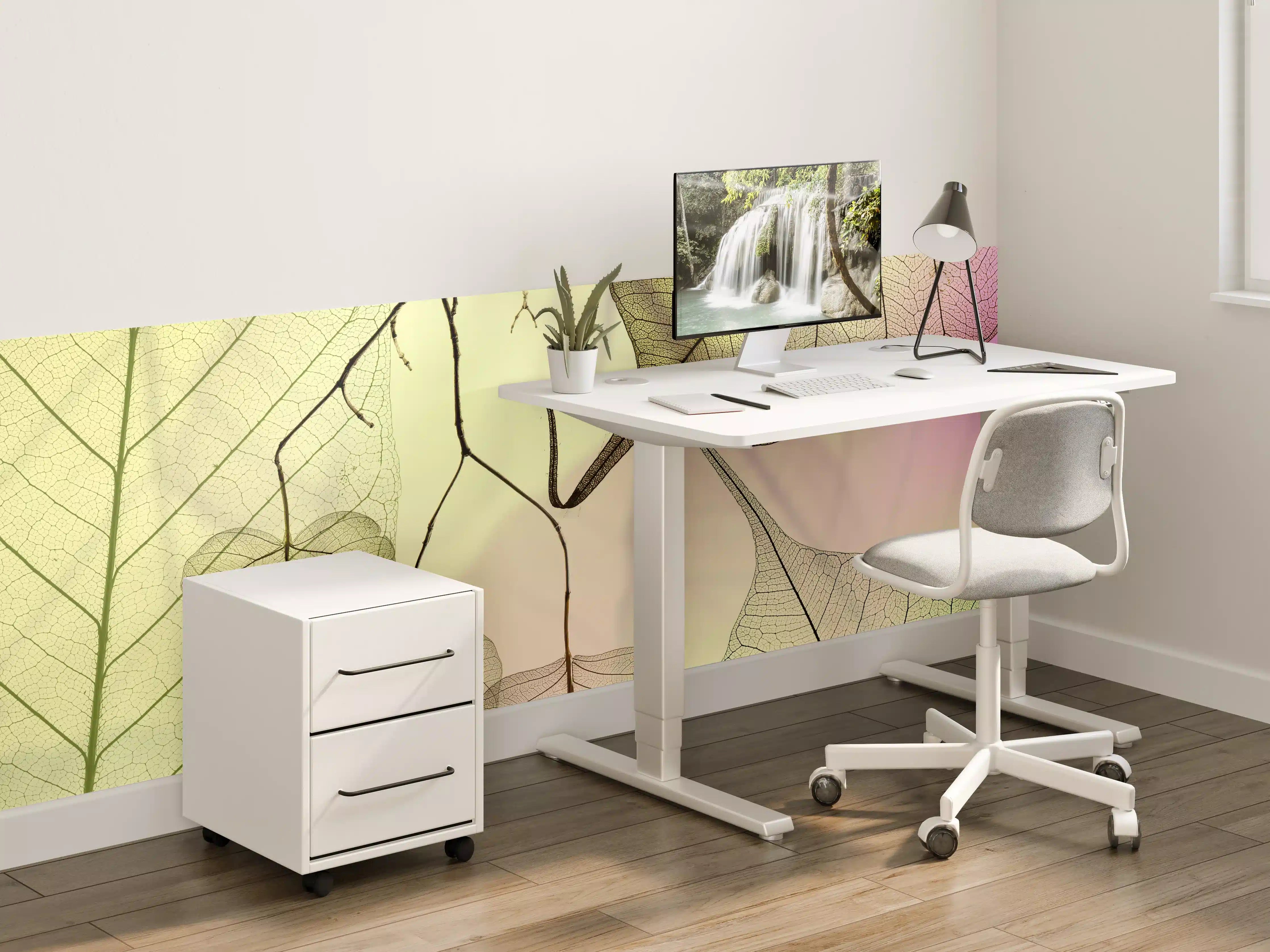 Kinderzimmer Wandgestaltung - Bunt Veinige Blatttextur Makro