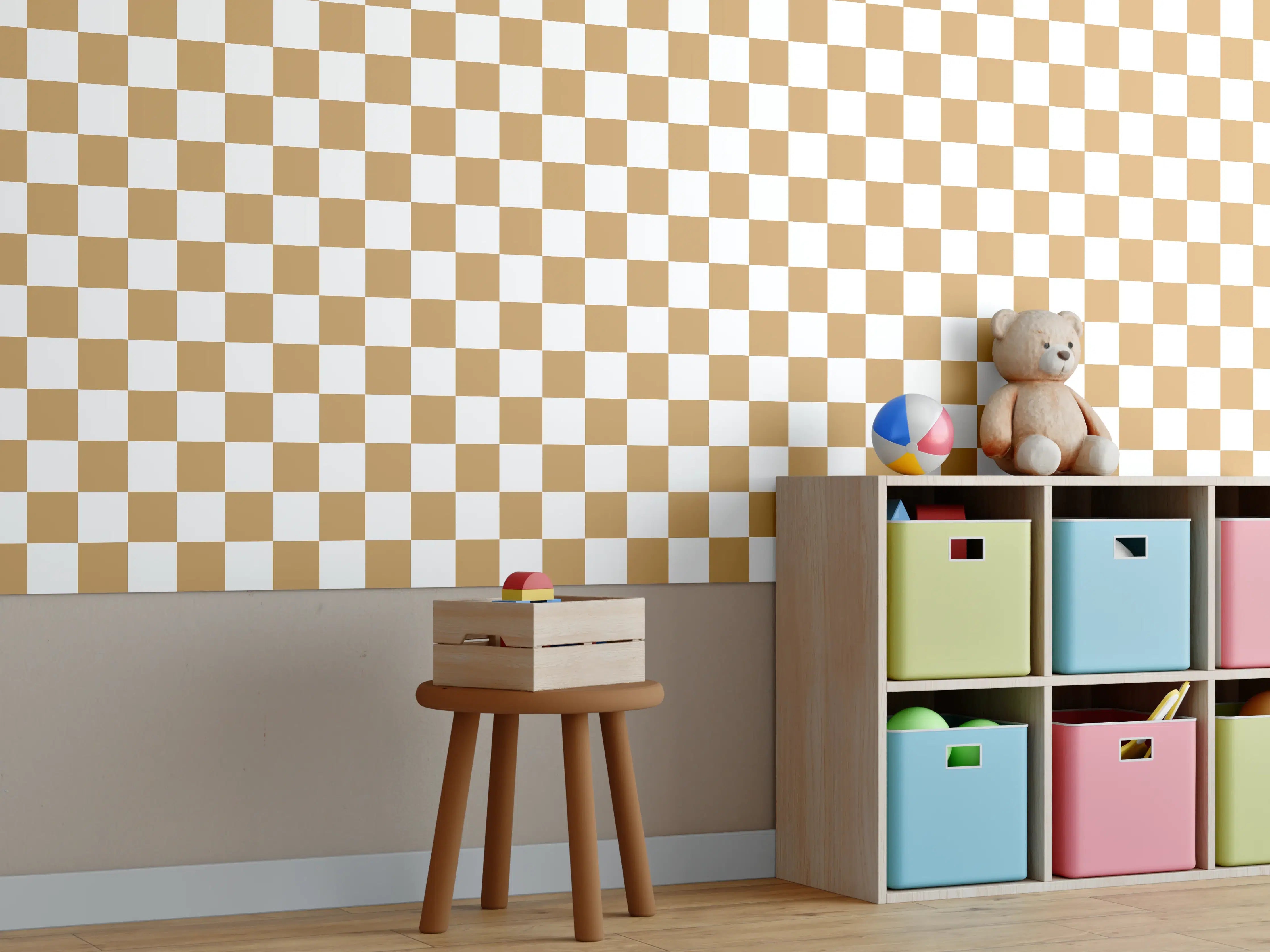 Kinderzimmer Wandgestaltung - Bunte Retro-Design Fliese