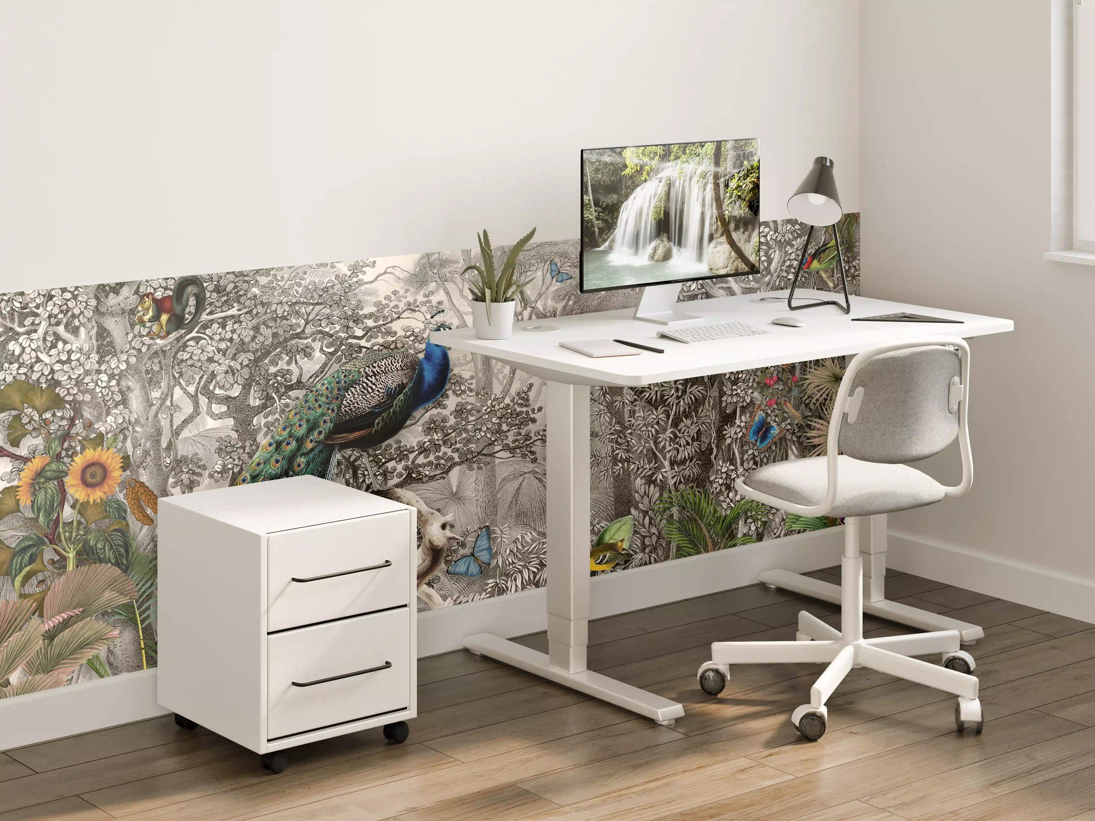 Kinderzimmer Wandgestaltung - Bunte exotische Tier- und Pflanzenwelt