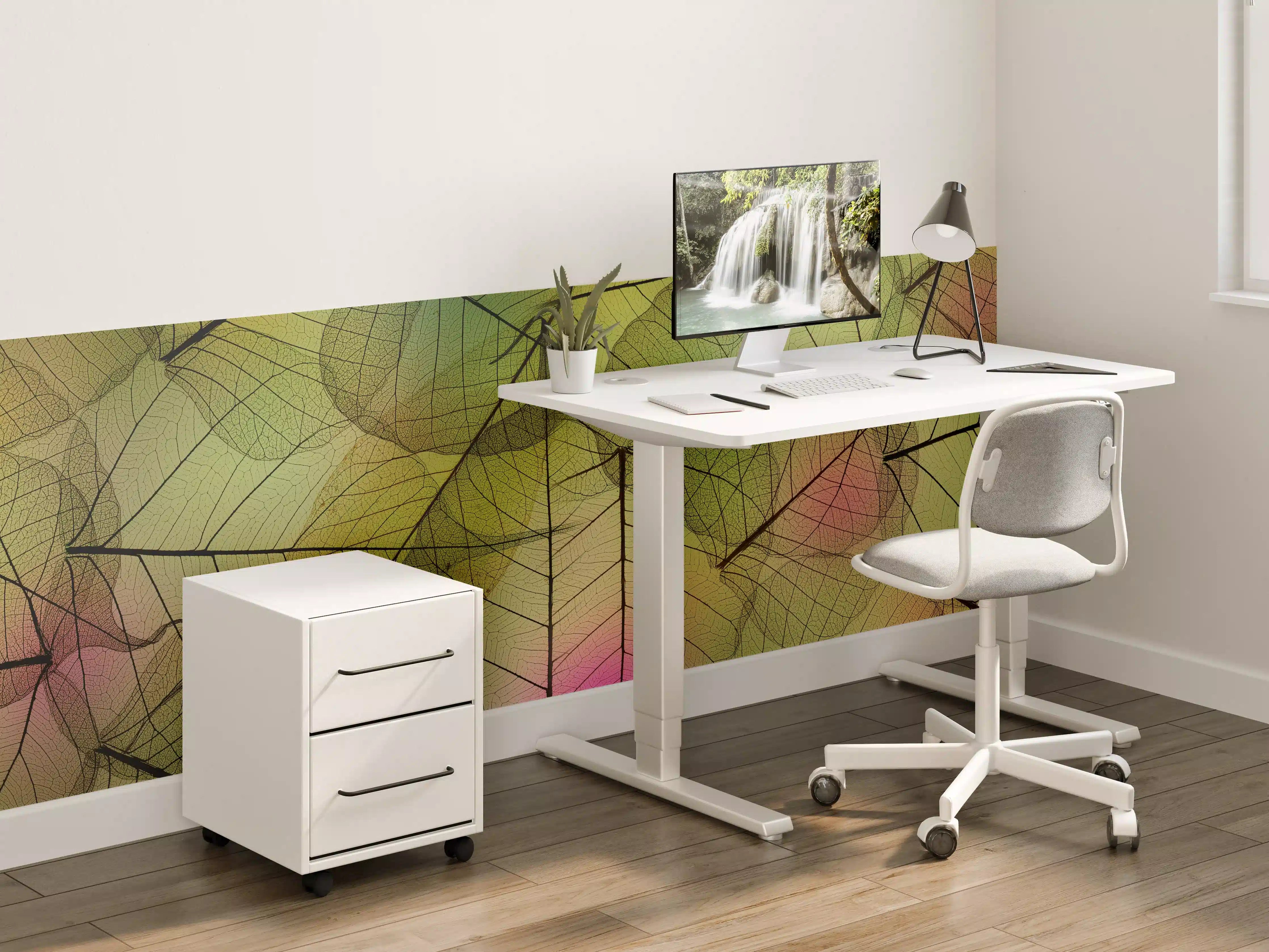 Kinderzimmer Wandgestaltung - Buntes Blattadern Makrofoto