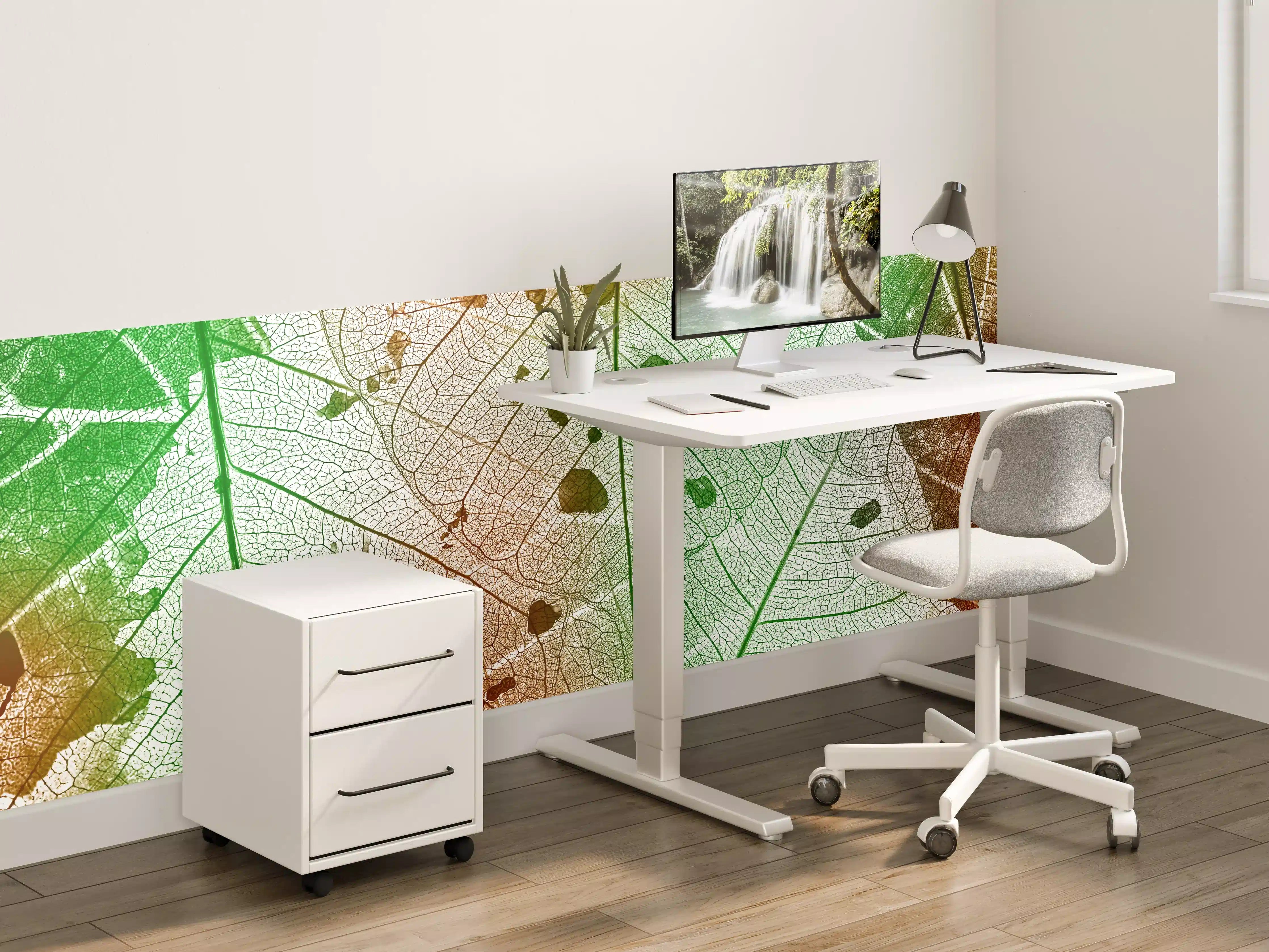 Kinderzimmer Wandgestaltung - Buntes Laub Texturen Bild