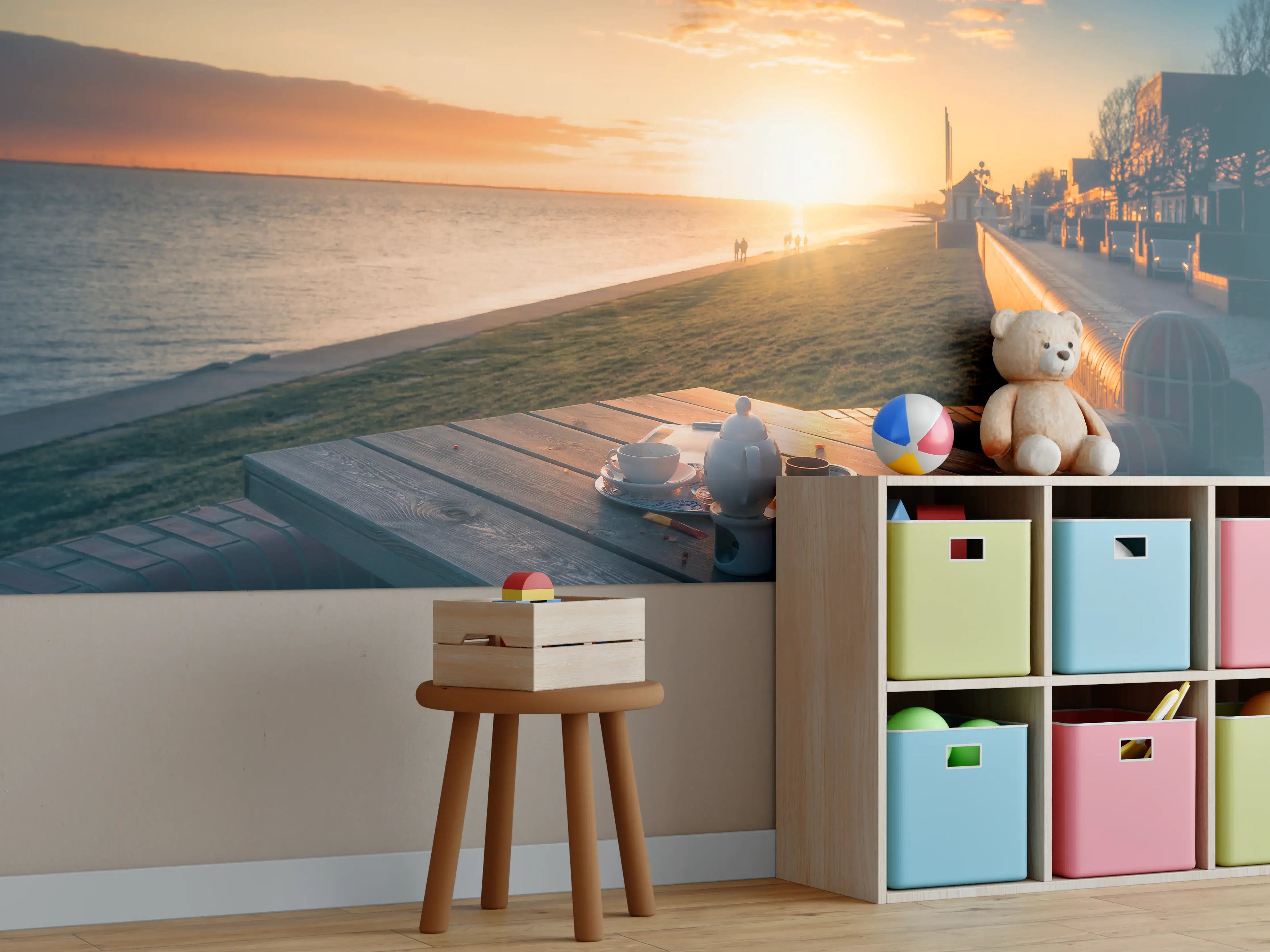 Kinderzimmer Wandgestaltung - Cafe am sonnigen Südstrand - Wilhelmshaven