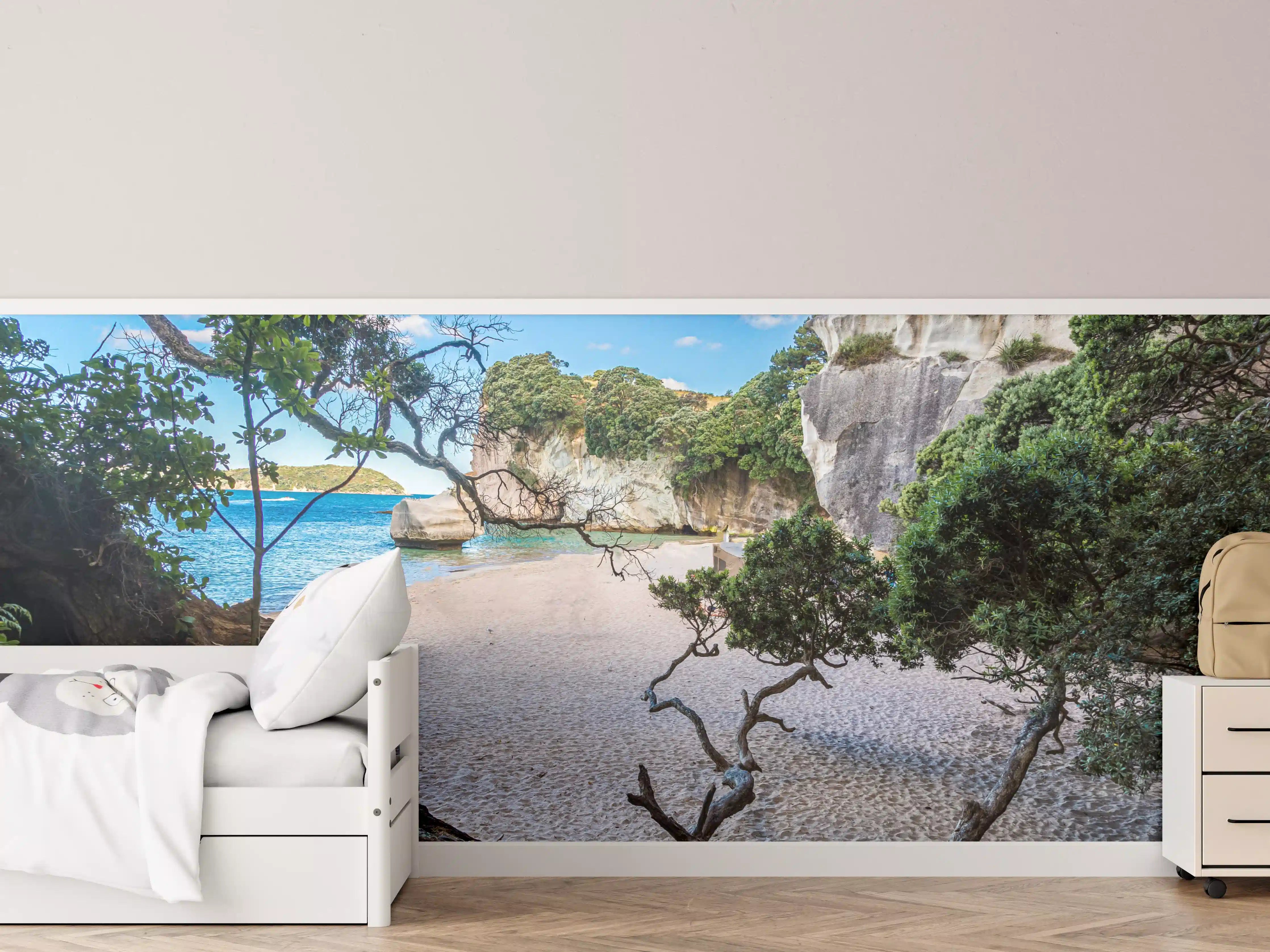 Kinderzimmer Wandgestaltung - Cathedral Cove Paradiesstrand
