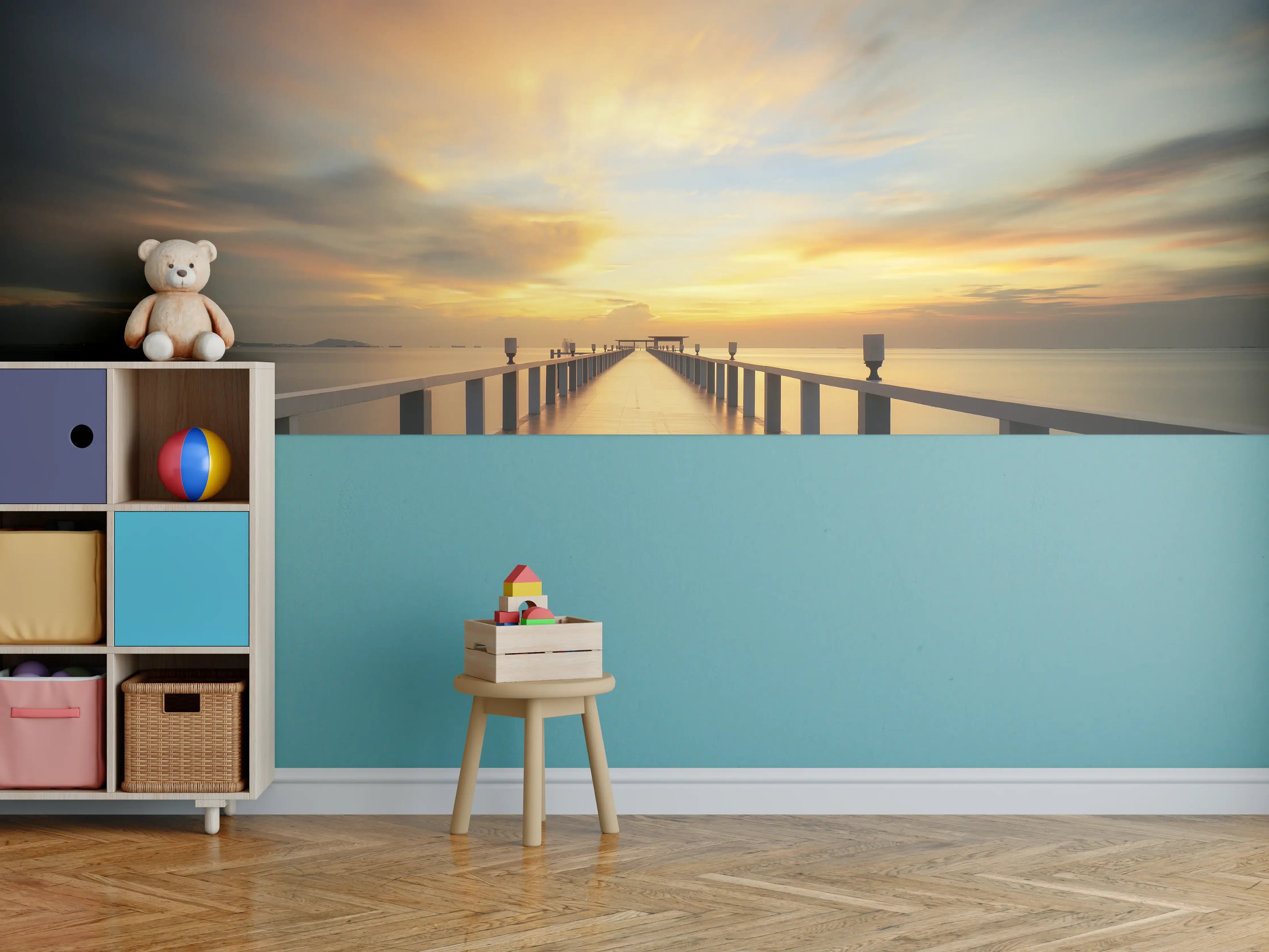 Kinderzimmer Wandgestaltung - Dämmerung am Kai