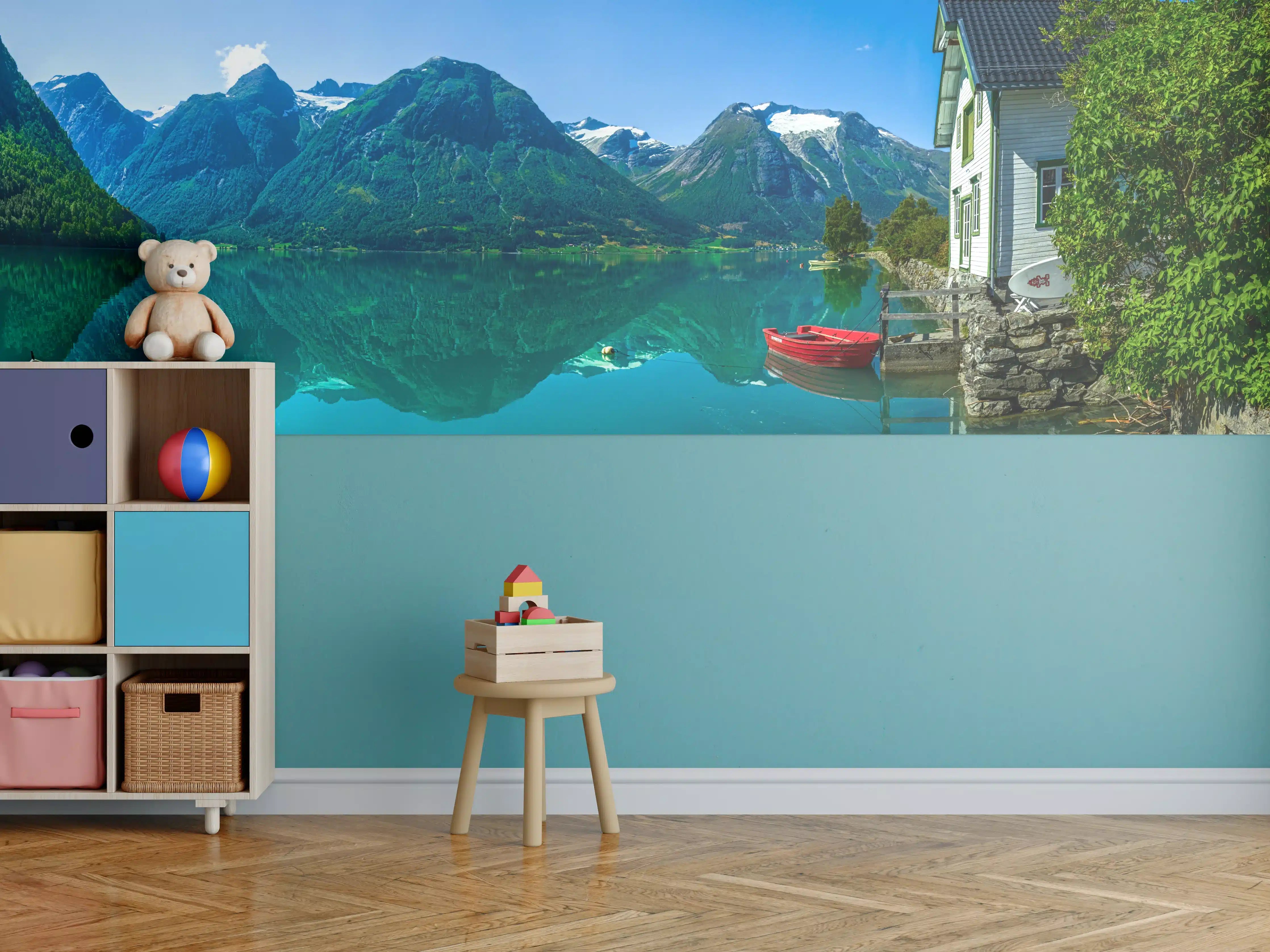 Kinderzimmer Wandgestaltung - Der Gletschersee