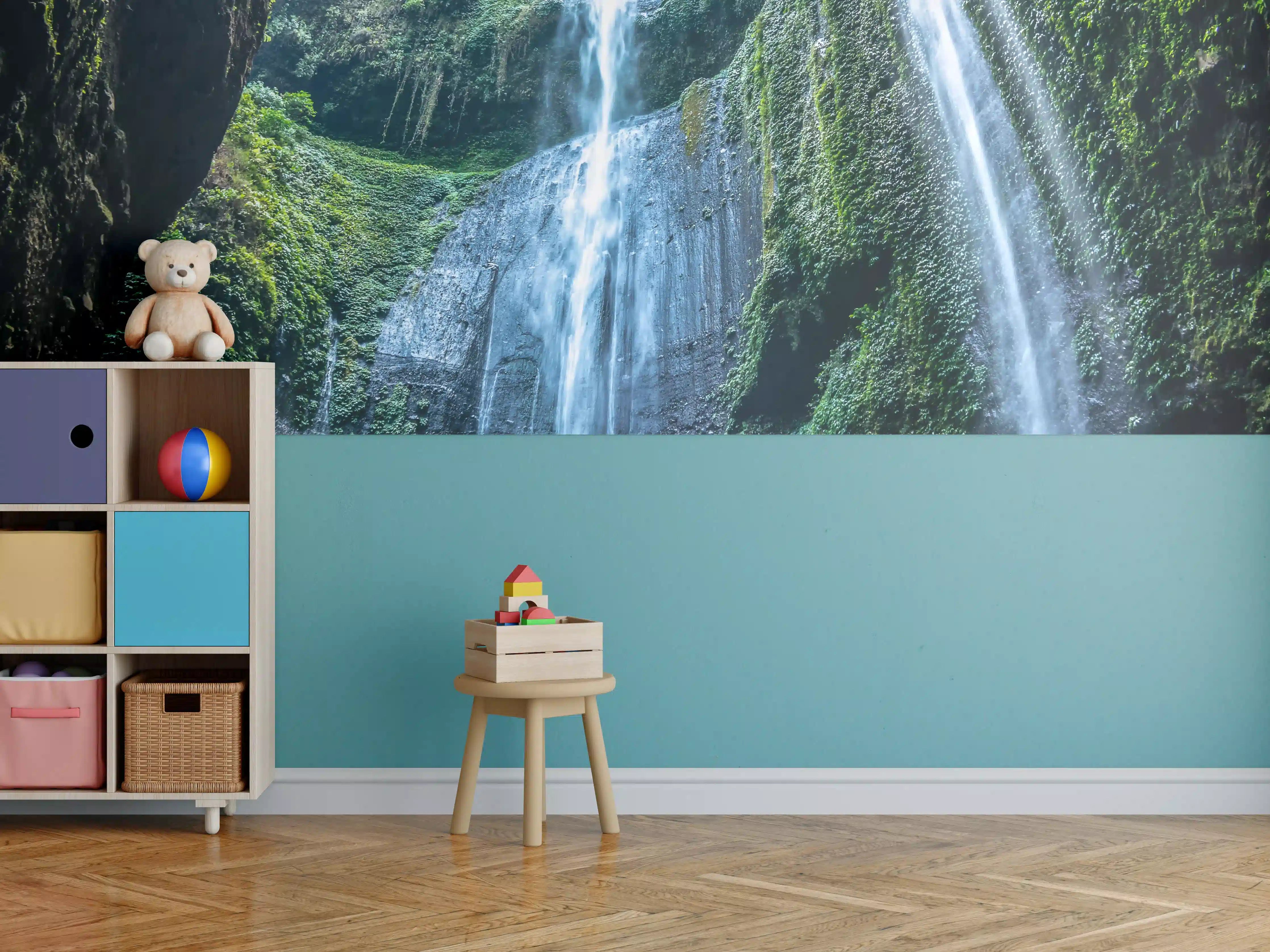 Kinderzimmer Wandgestaltung - Der Madakaripura-Wasserfall in Indonesien