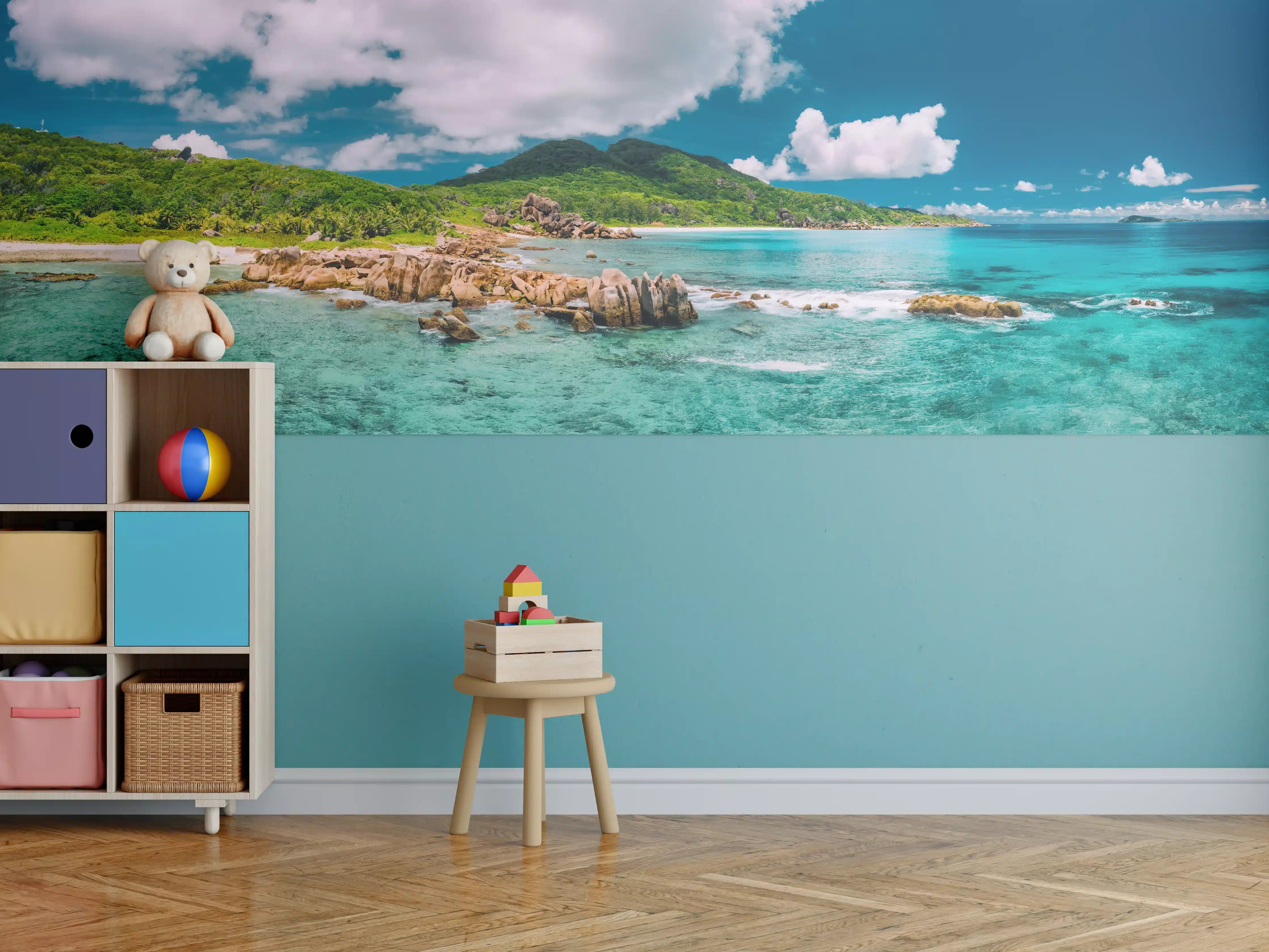 Kinderzimmer Wandgestaltung - Der Strand Grand Anse - La Digue