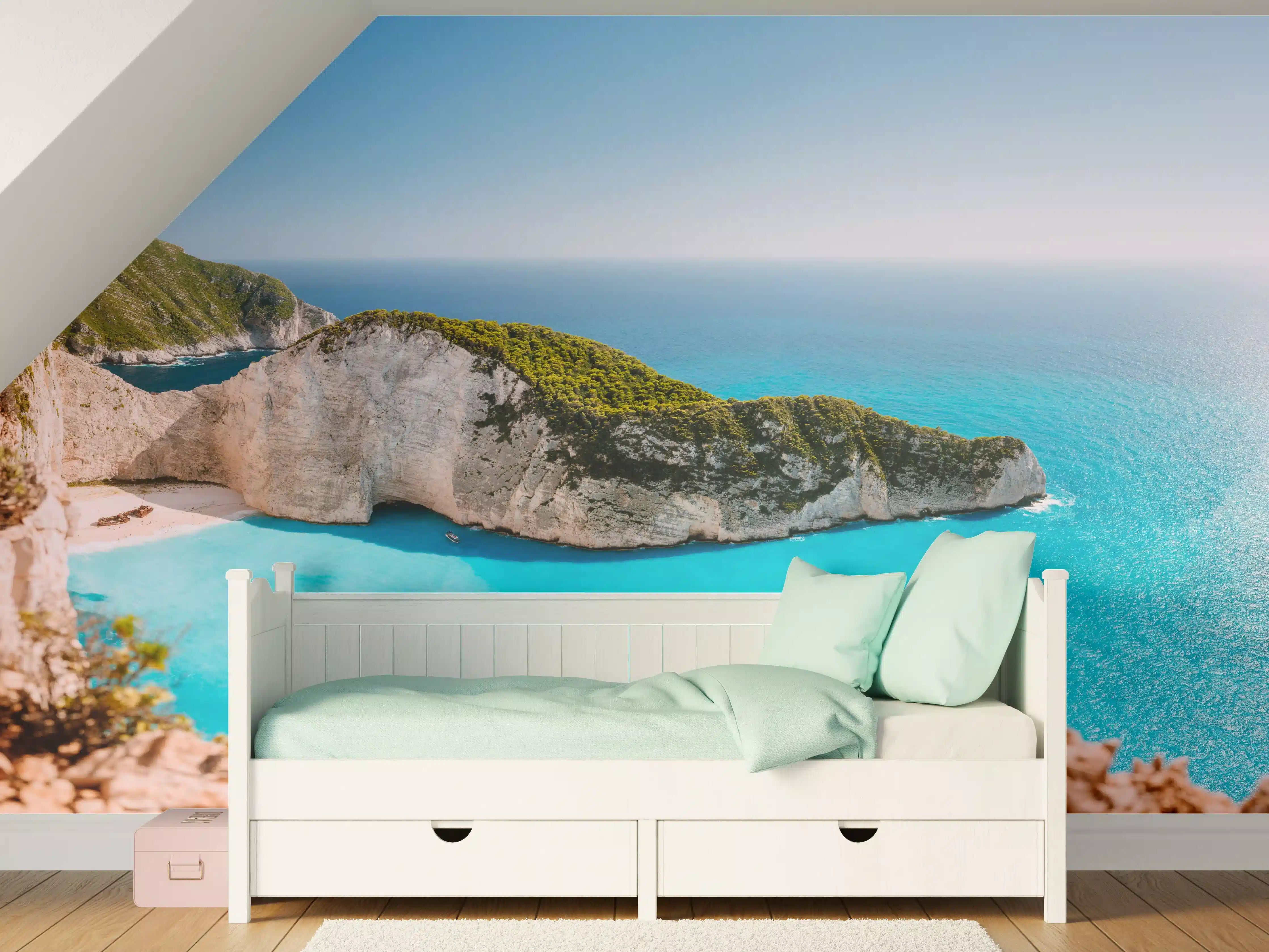 Kinderzimmer Wandgestaltung - Der Strand von Navagio - Griechenland