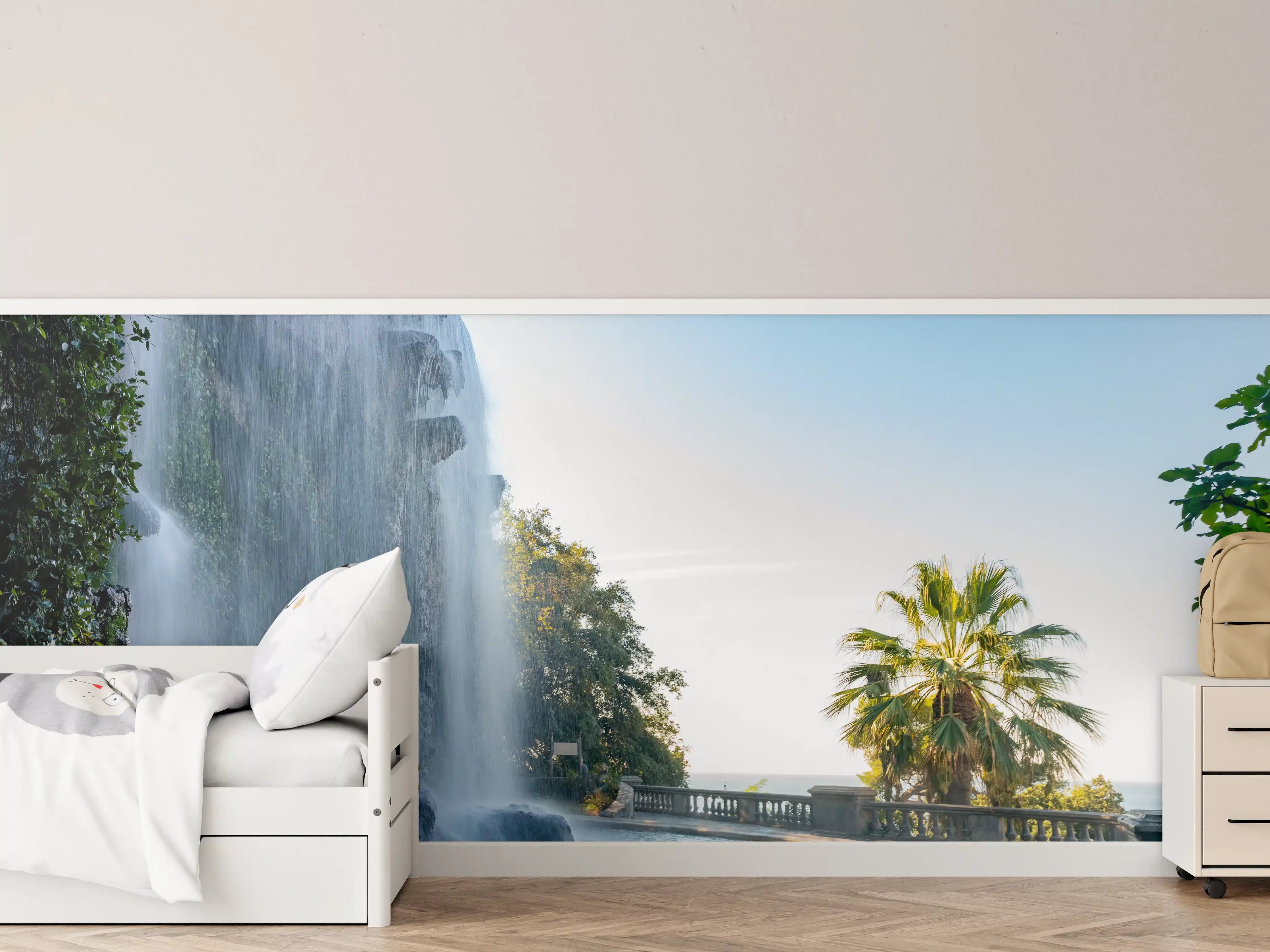 Kinderzimmer Wandgestaltung - Der Wasserfall Cascade Du Casteu in Castel Hill