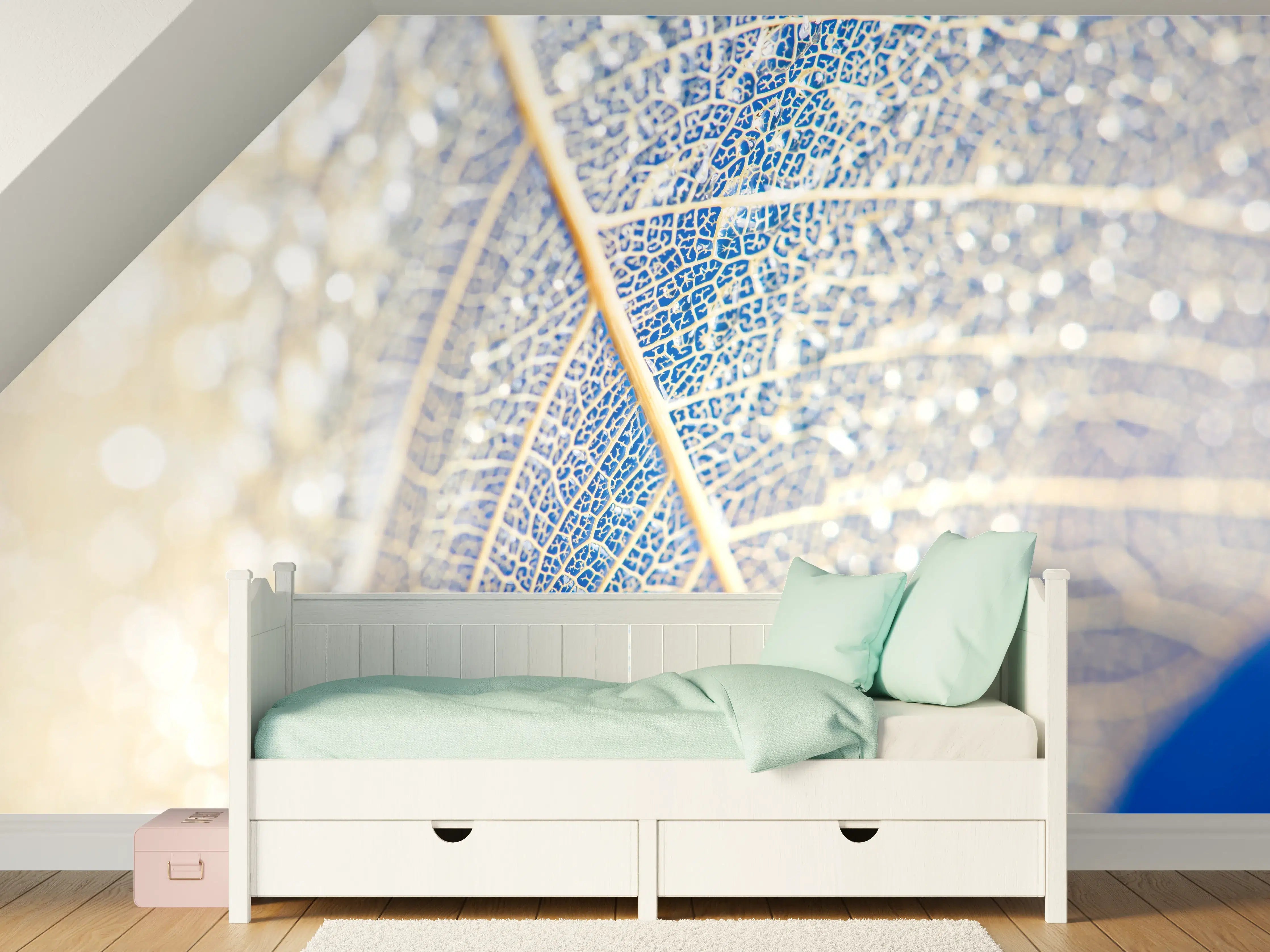 Kinderzimmer Wandgestaltung - Detaillierte Blattstruktur Makro