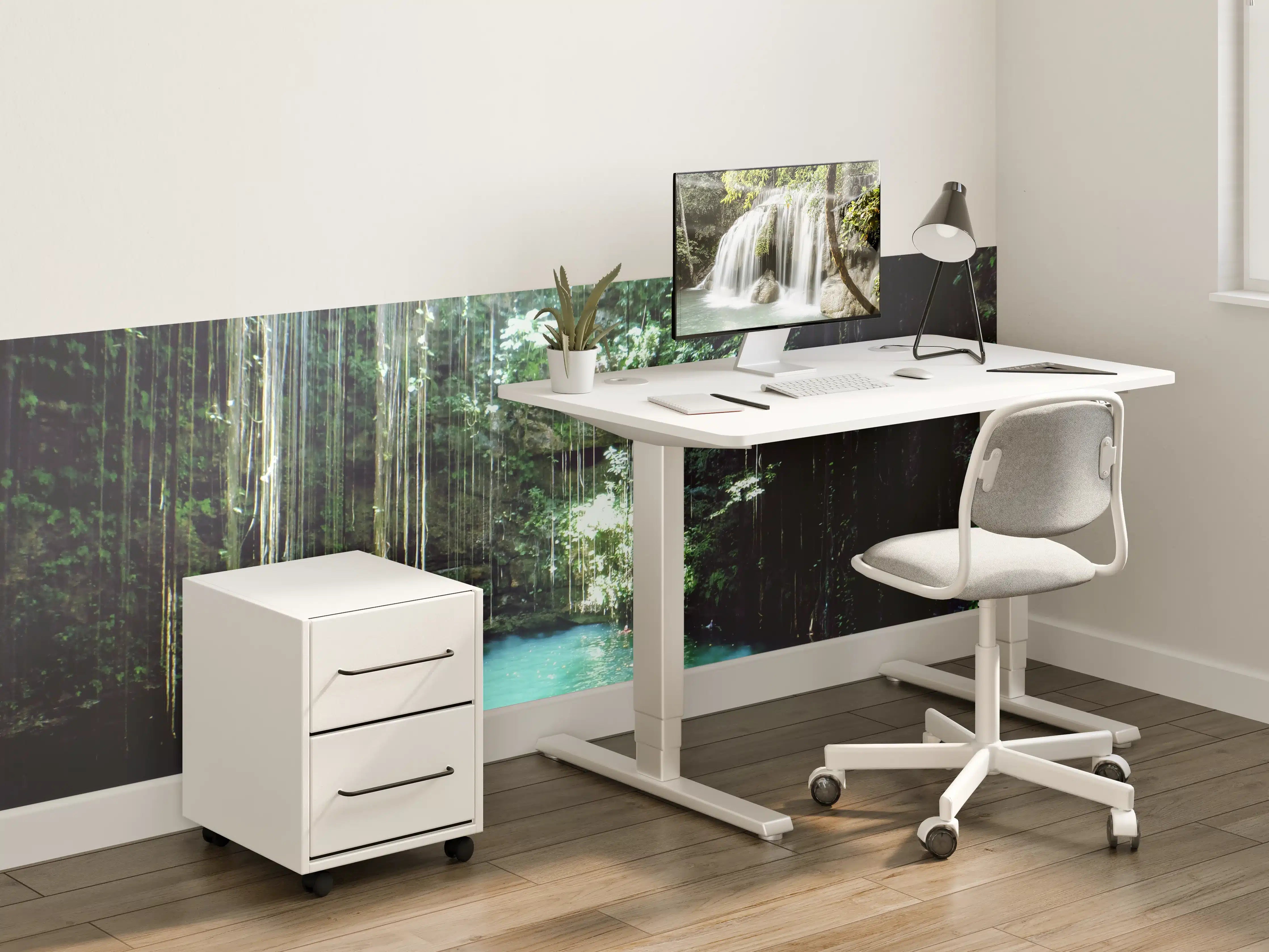 Kinderzimmer Wandgestaltung - Dicht bewachsener Wasserfall in tropischer Umgebung