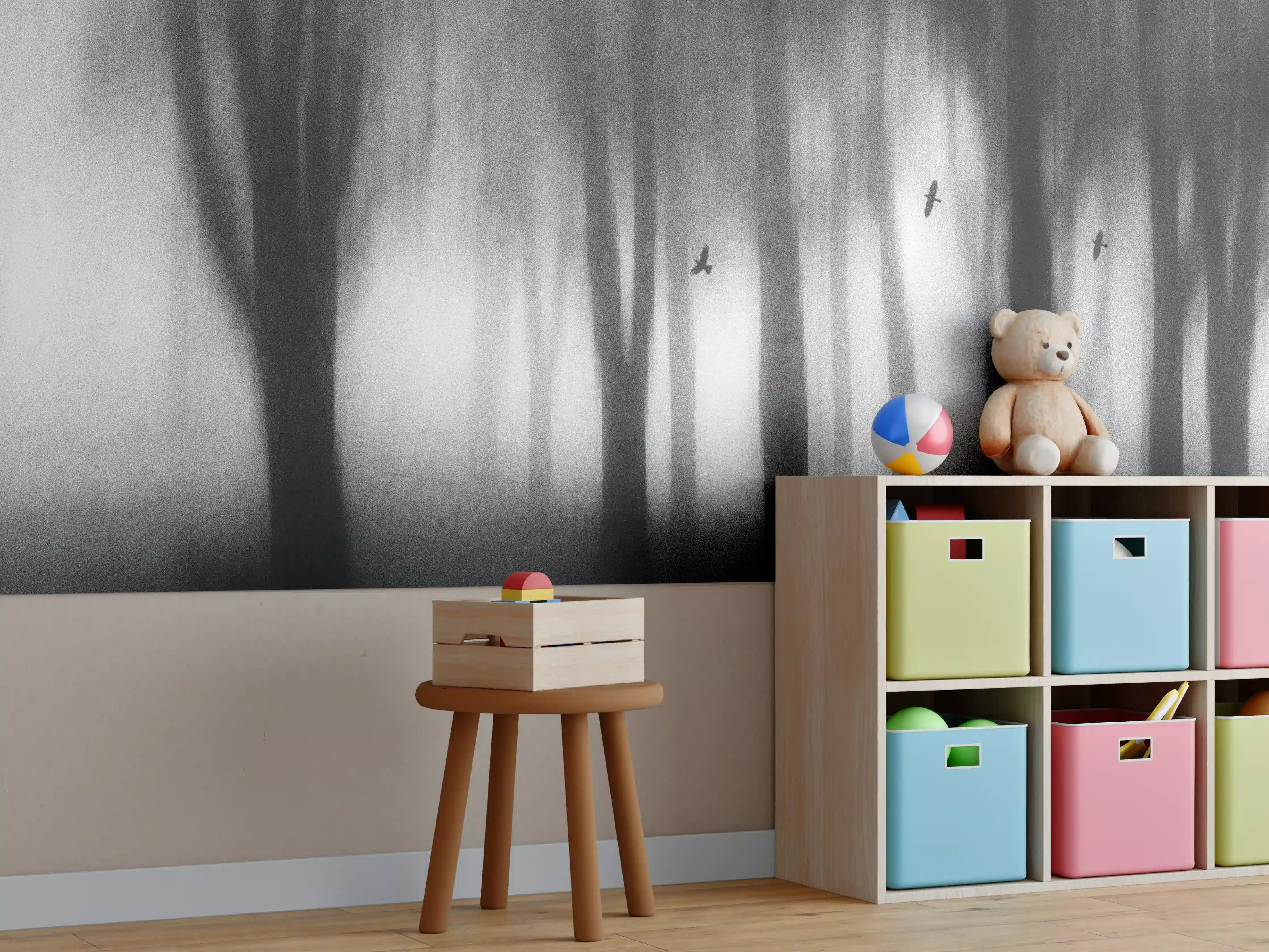 Kinderzimmer Wandgestaltung - Dichter Nebel
