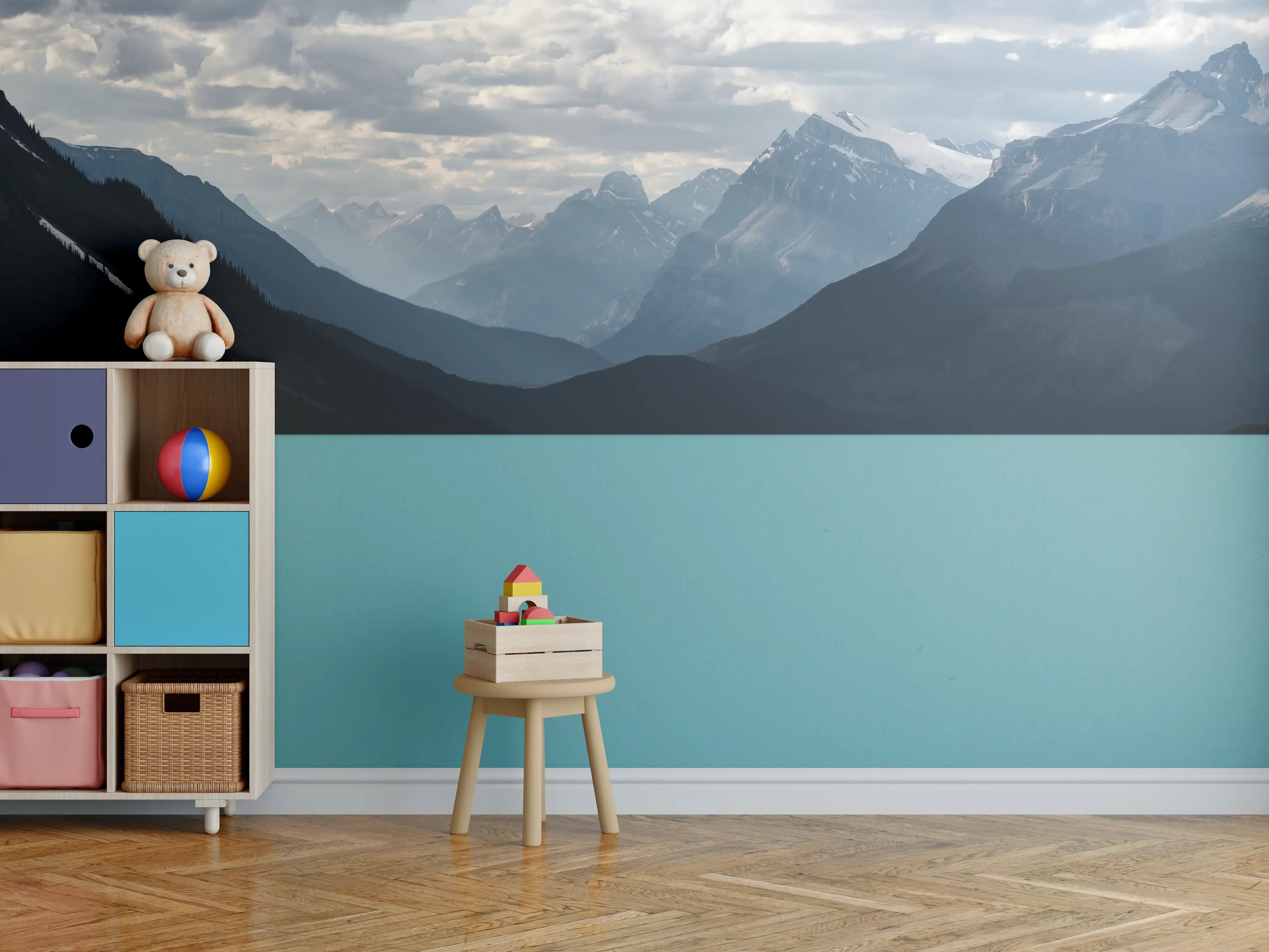 Kinderzimmer Wandgestaltung - Dramatische Landschaft entlang der Icefields Park