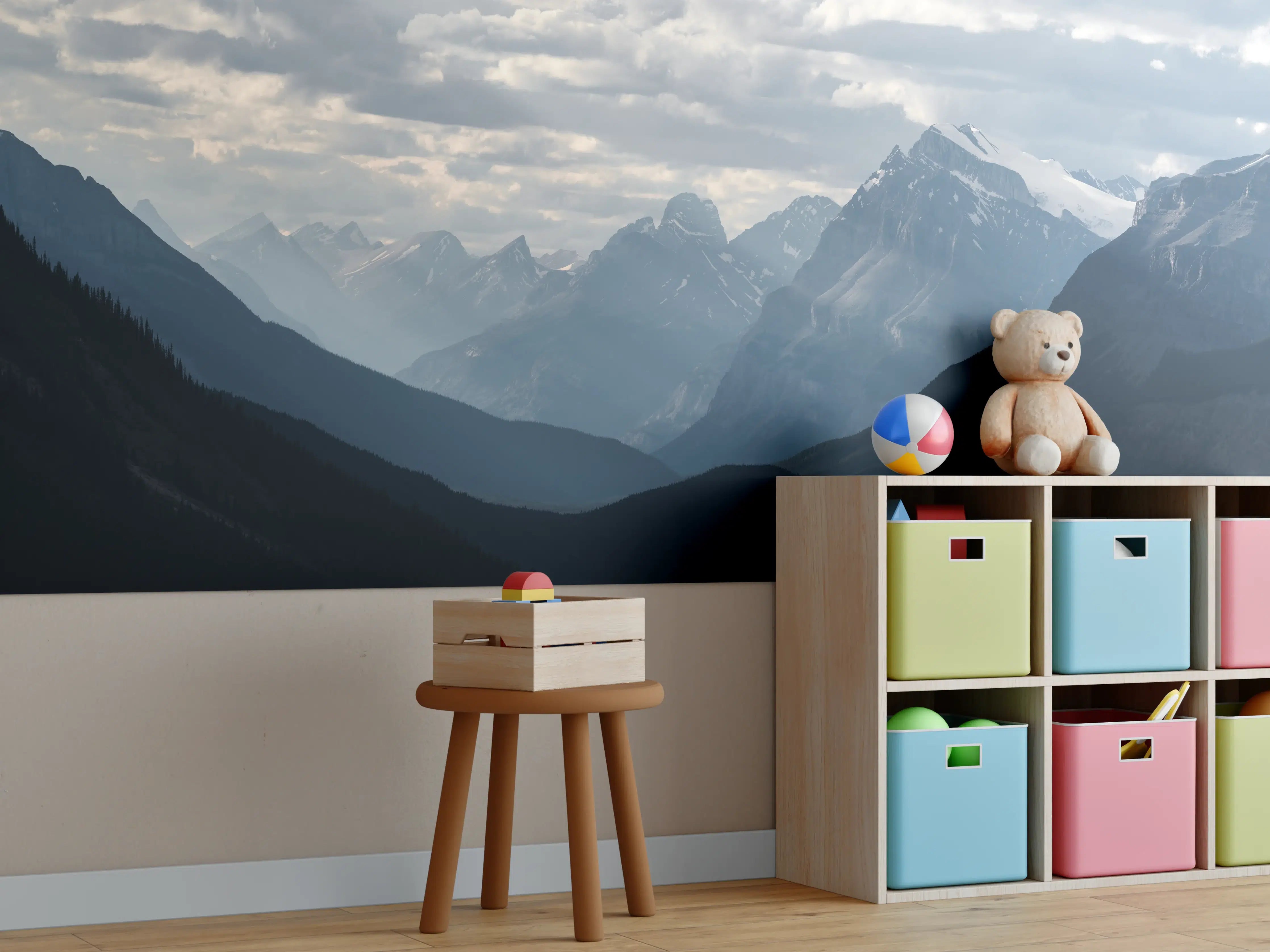Kinderzimmer Wandgestaltung - Dramatische Landschaft entlang der Icefields Park