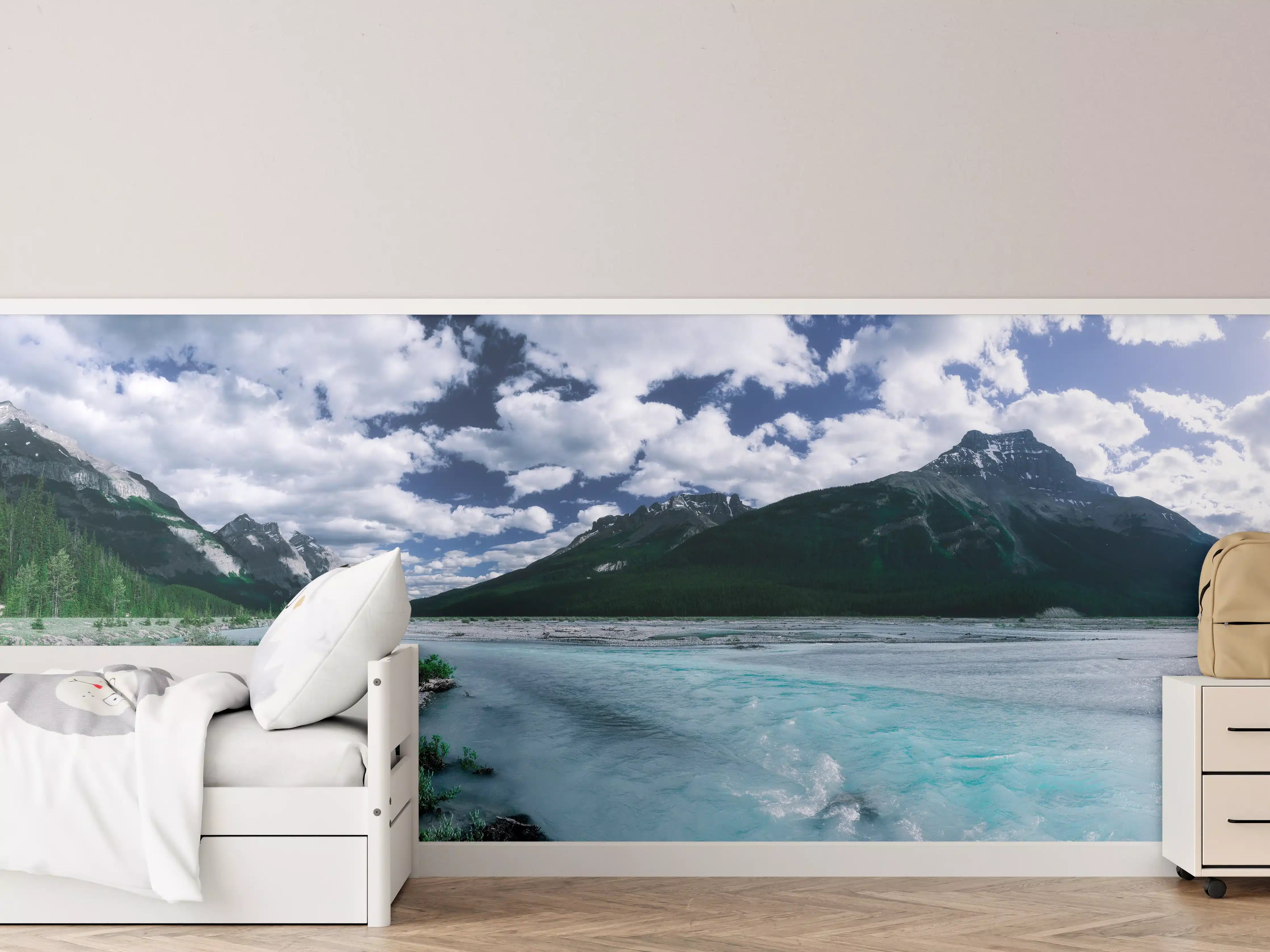 Kinderzimmer Wandgestaltung - Dramatische Landschaft entlang des Icefields Parkway