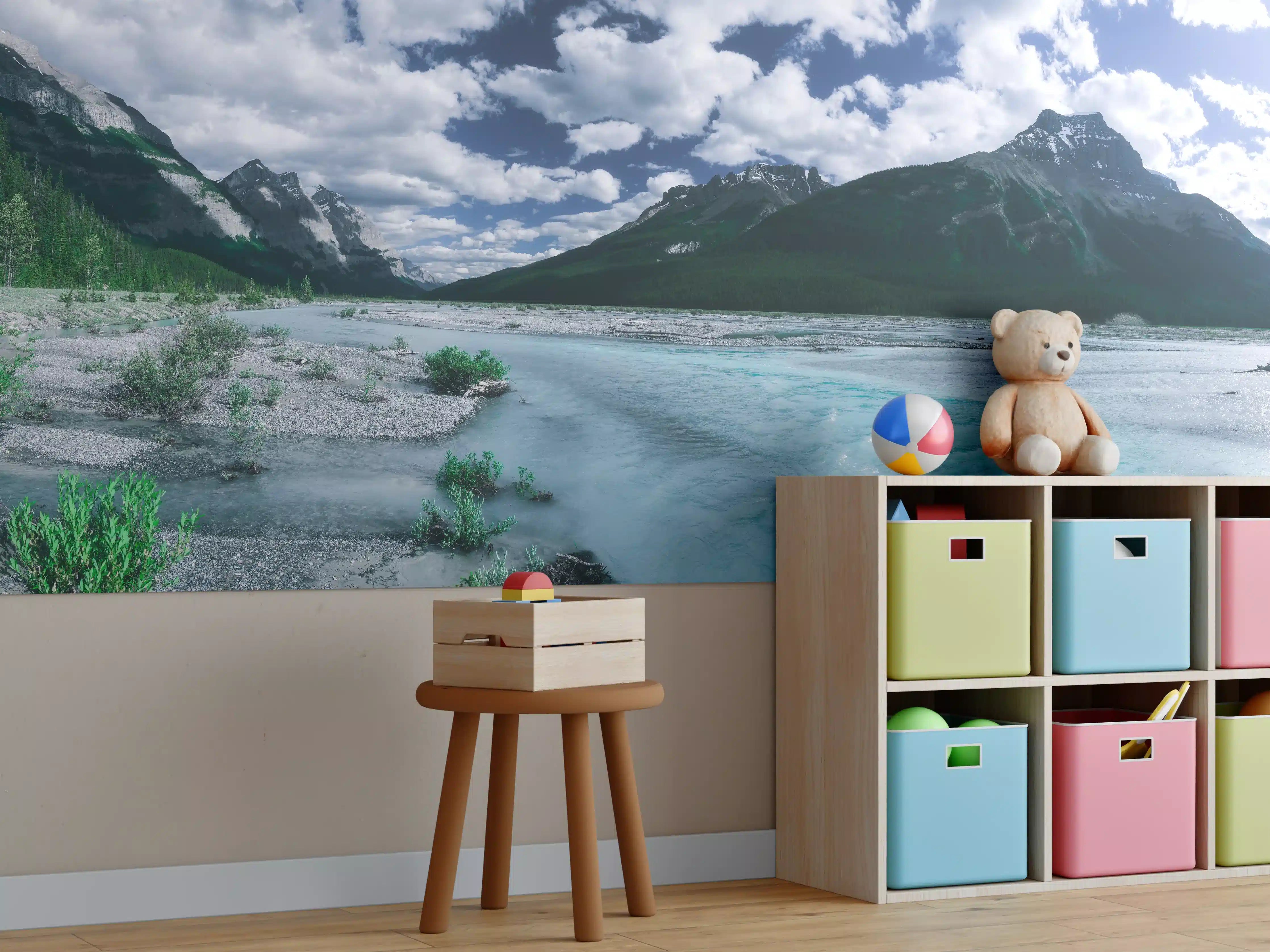Kinderzimmer Wandgestaltung - Dramatische Landschaft entlang des Icefields Parkway