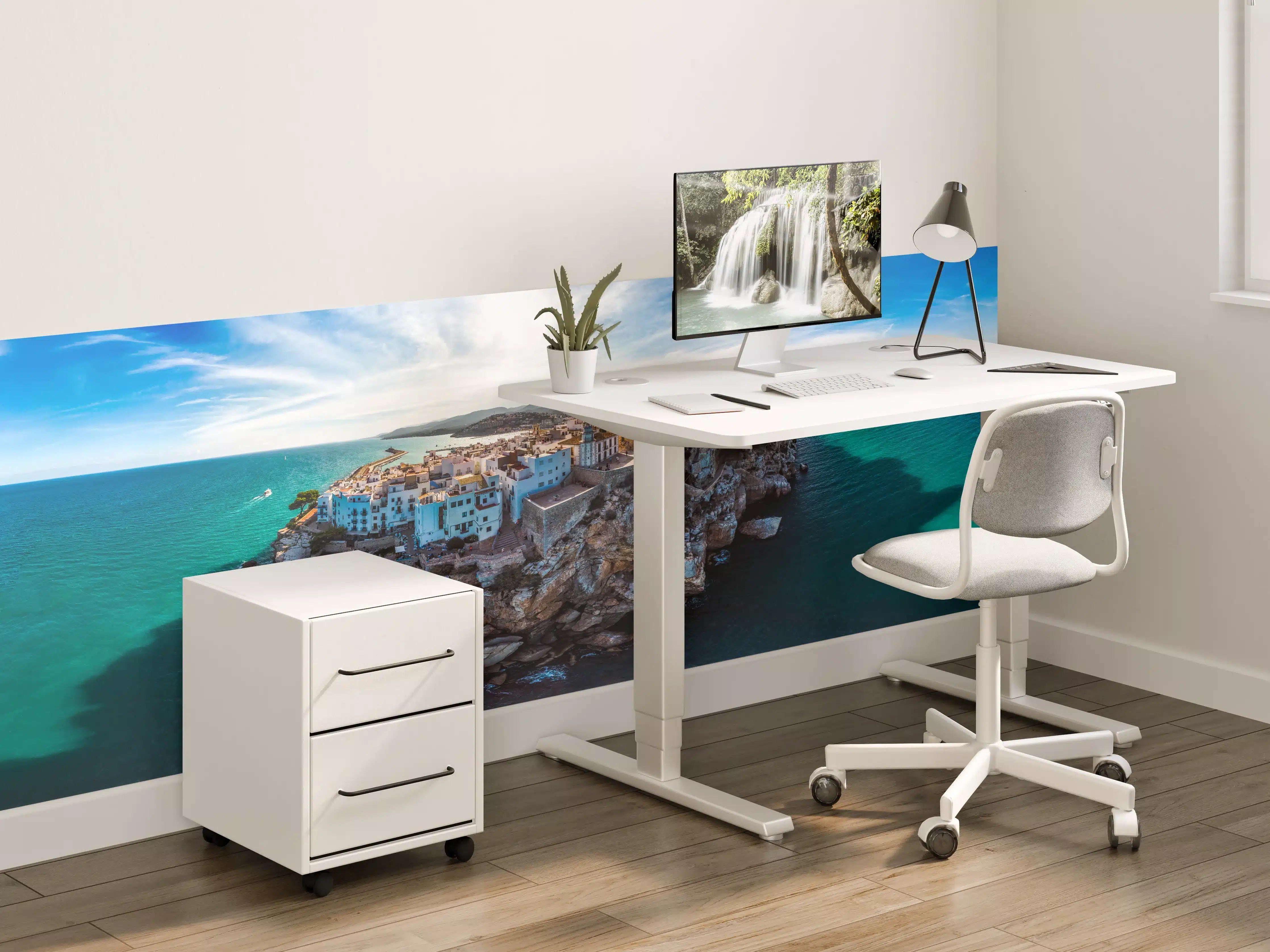 Kinderzimmer Wandgestaltung - Drohnensicht auf Peniscola