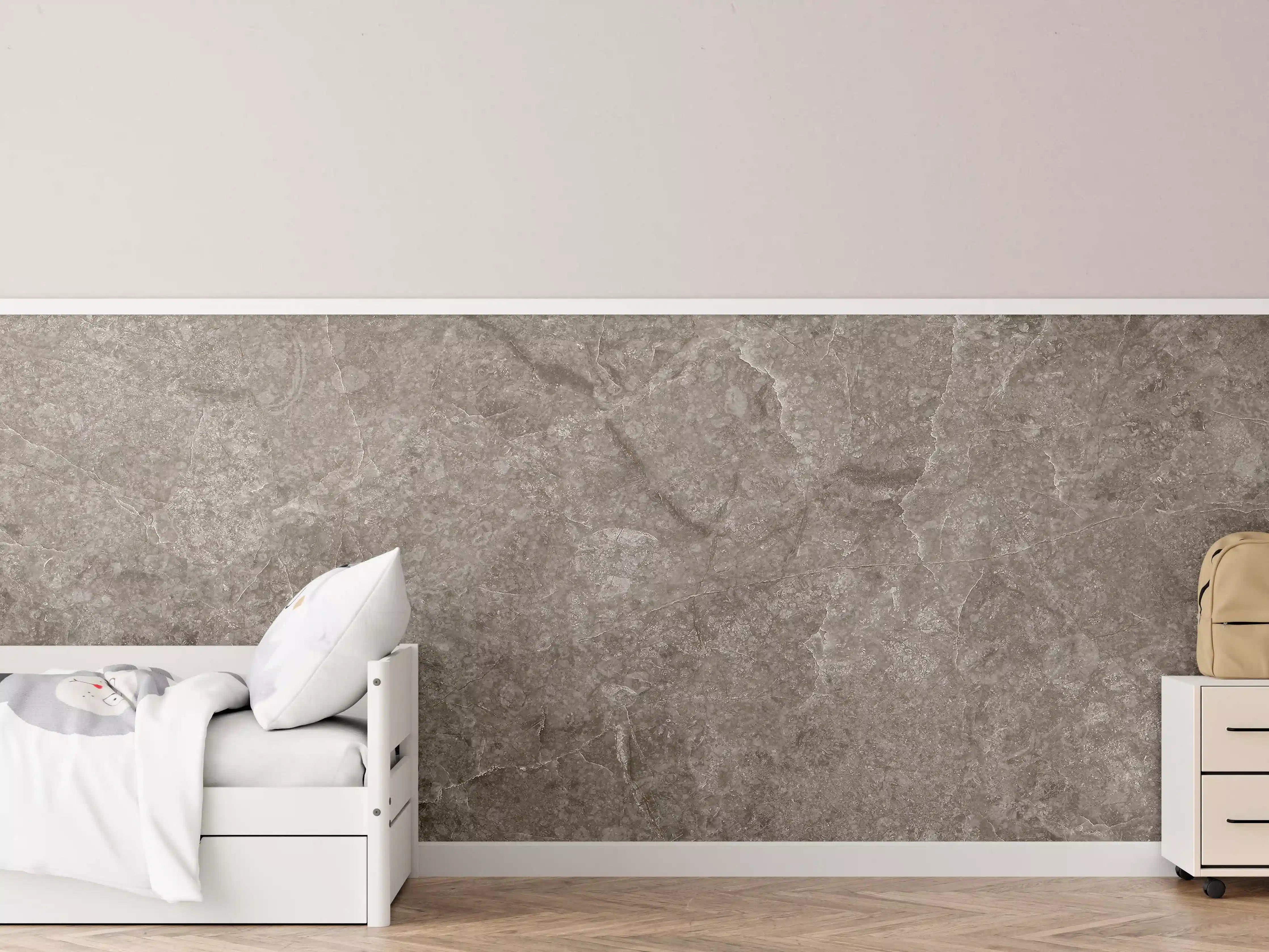 Kinderzimmer Wandgestaltung - Dunkle Marmor Stein Textur