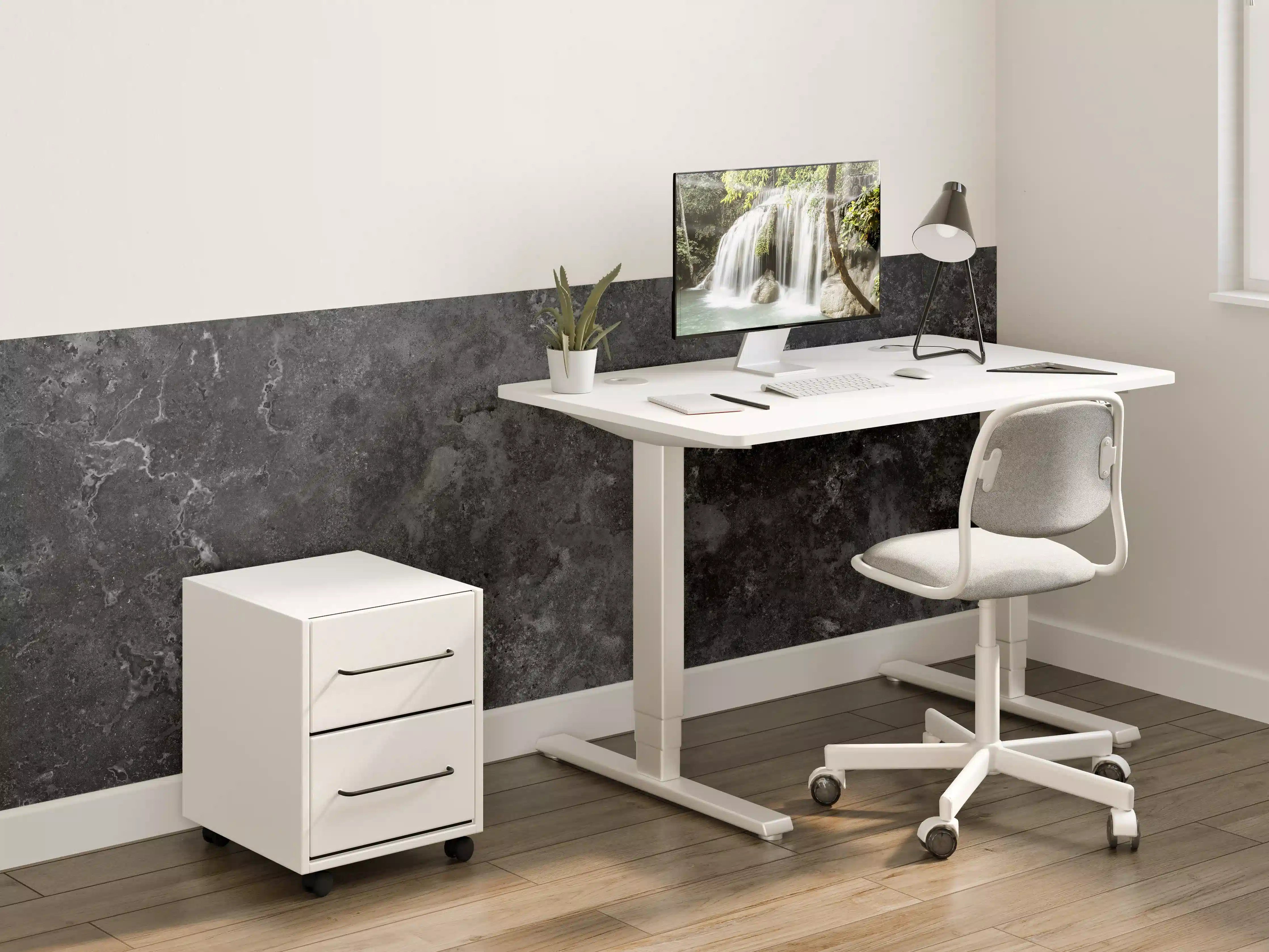 Kinderzimmer Wandgestaltung - Dunkle Marmorstruktur im Nahaufnahme