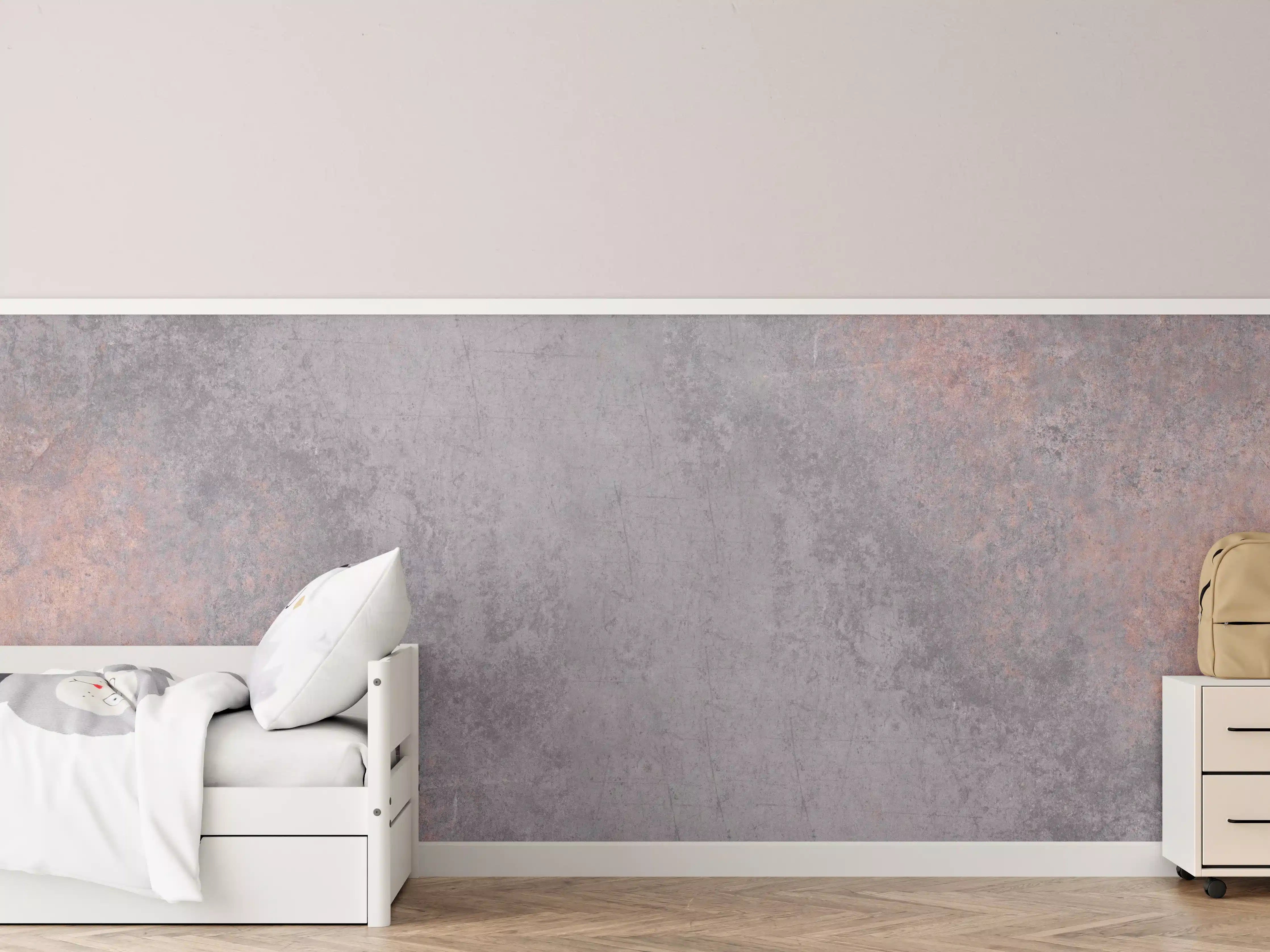 Kinderzimmer Wandgestaltung - Dunklen Metall Steinhintergrund