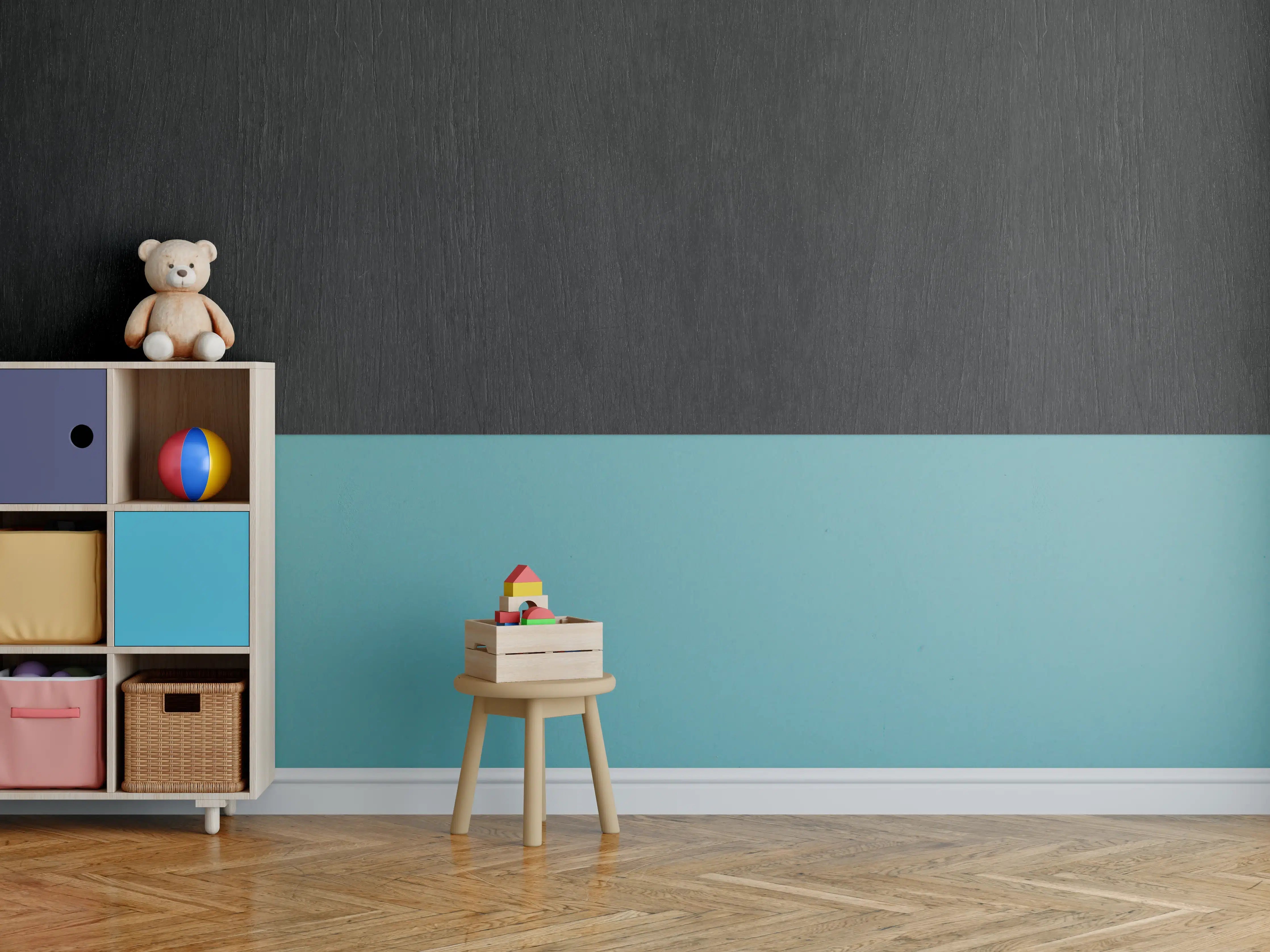 Kinderzimmer Wandgestaltung - Dunkles Texturiertes Oberflächenmuster