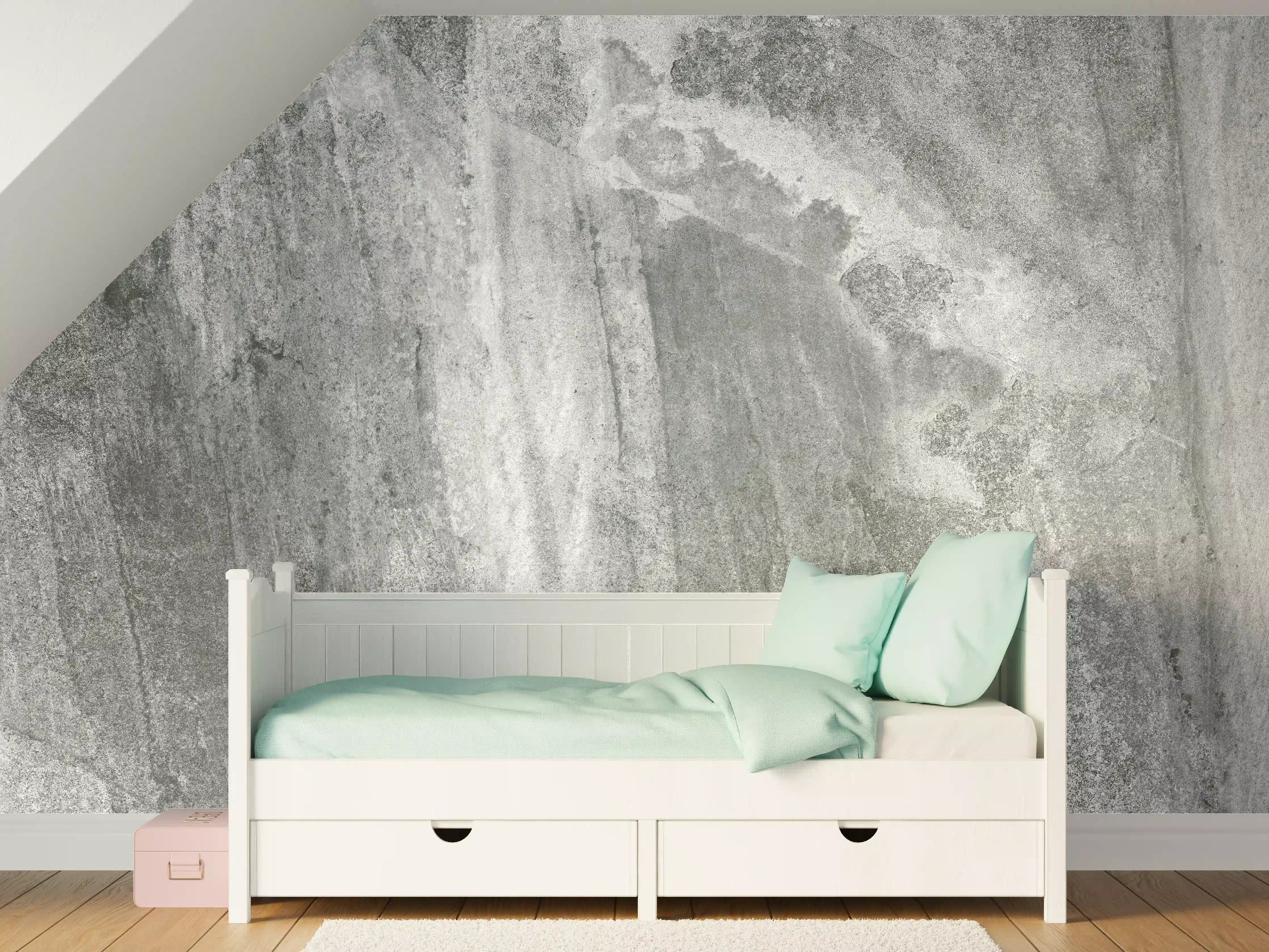 Kinderzimmer Wandgestaltung - Edel Graue Marmor Textur