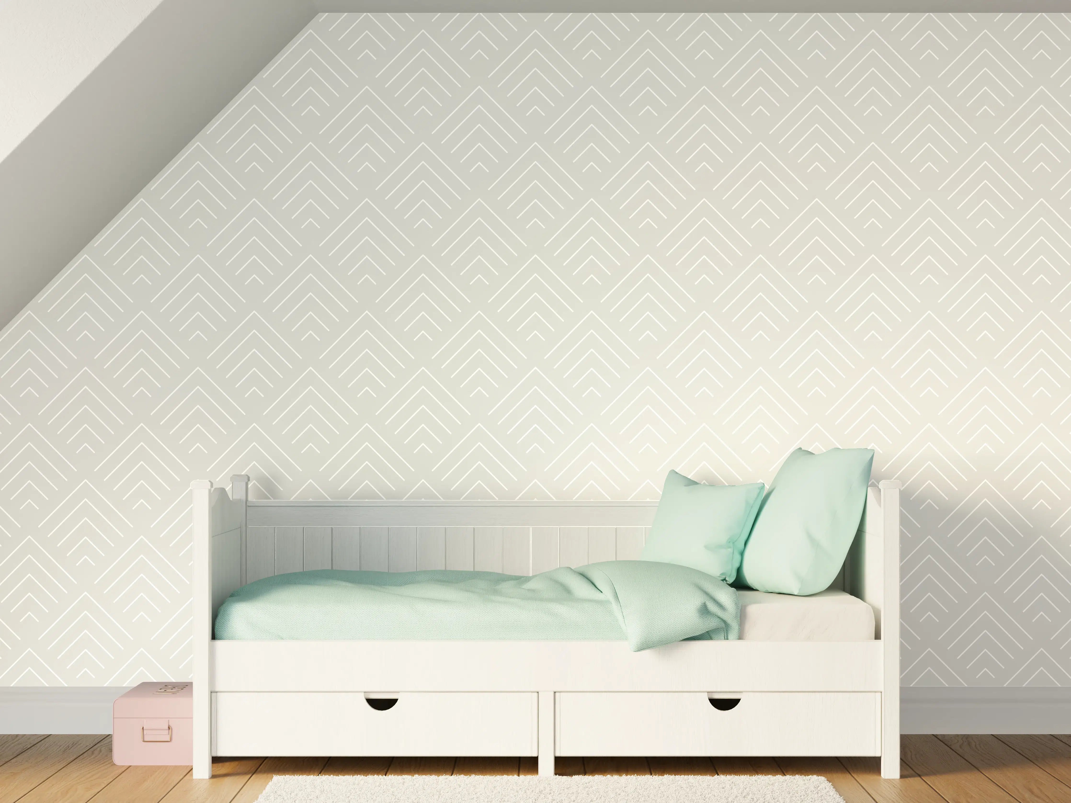 Kinderzimmer Wandgestaltung - Edle Graue-Marmor-Textur mit feiner Maserung