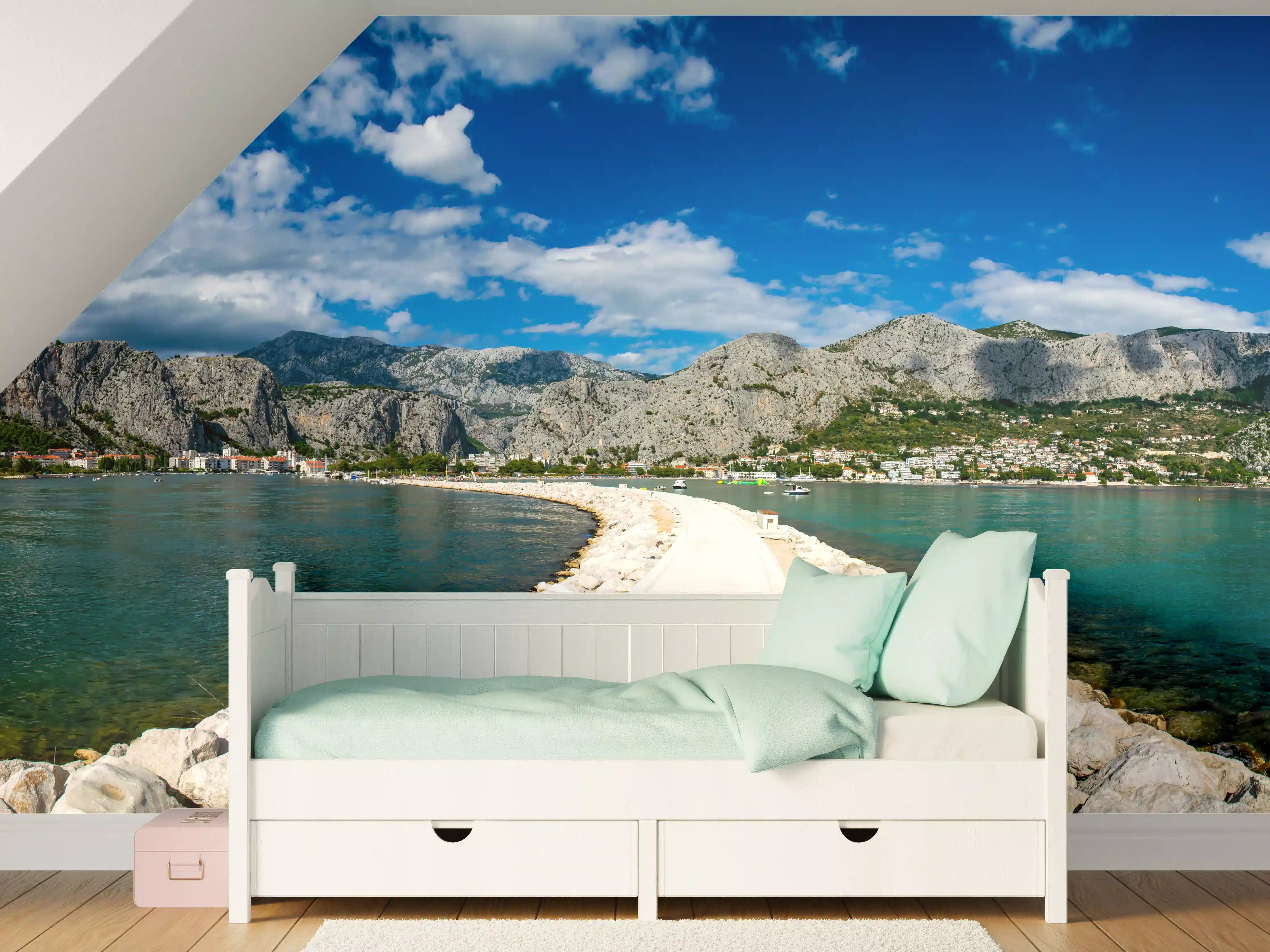 Kinderzimmer Wandgestaltung - Ein Panoramabild von Omis - Kroatien