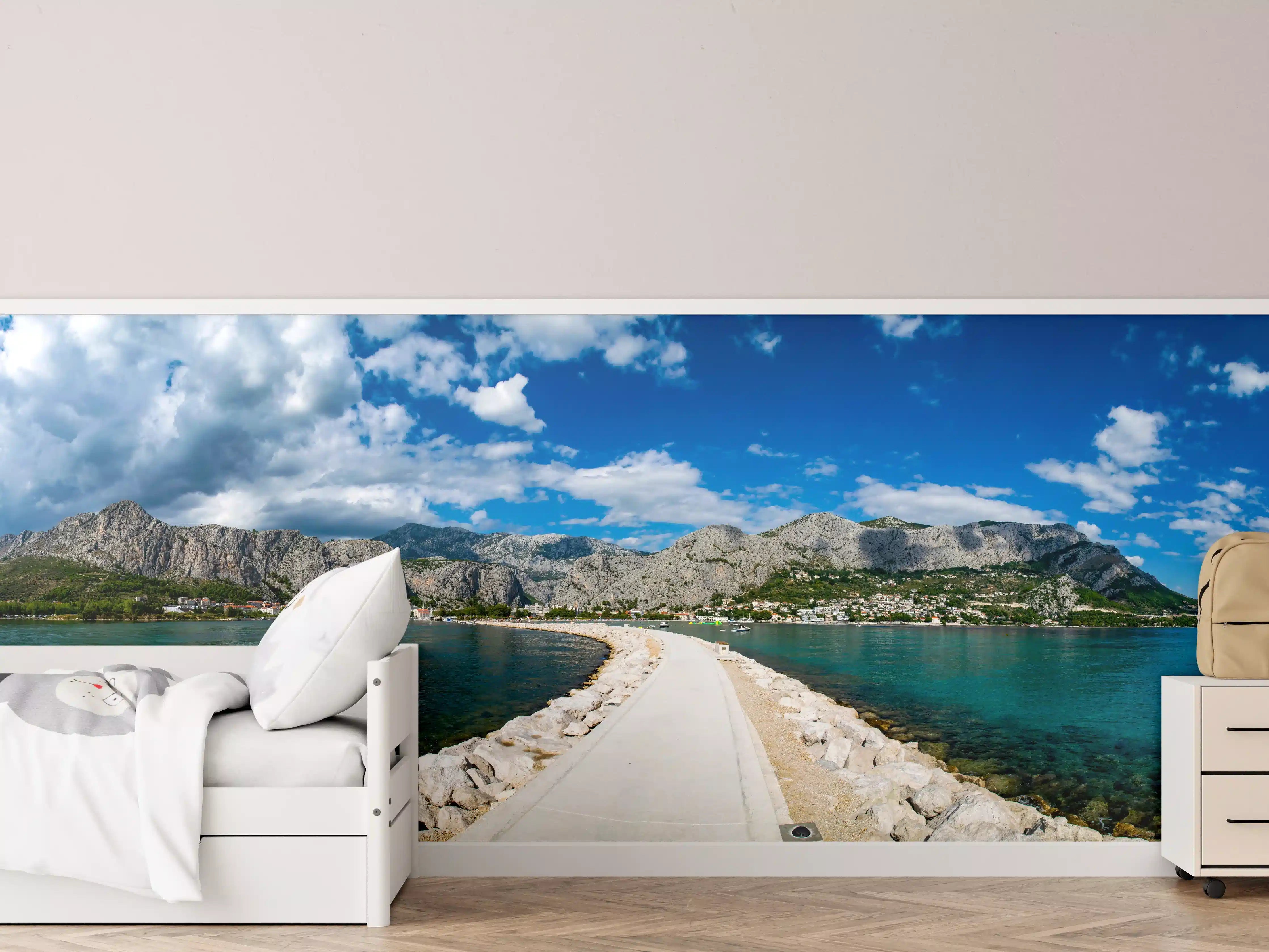 Kinderzimmer Wandgestaltung - Ein Panoramabild von Omis - Kroatien