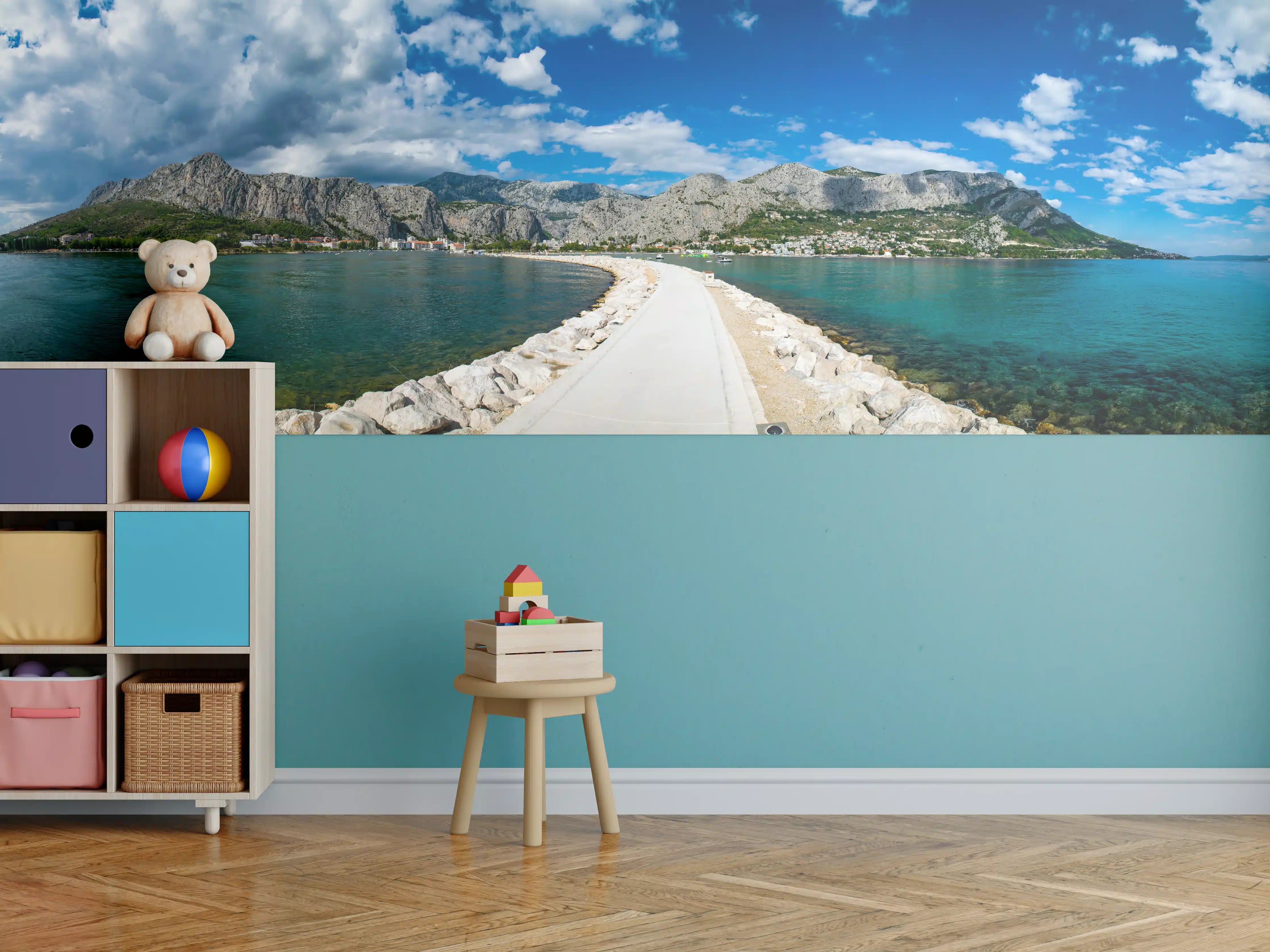 Kinderzimmer Wandgestaltung - Ein Panoramabild von Omis - Kroatien