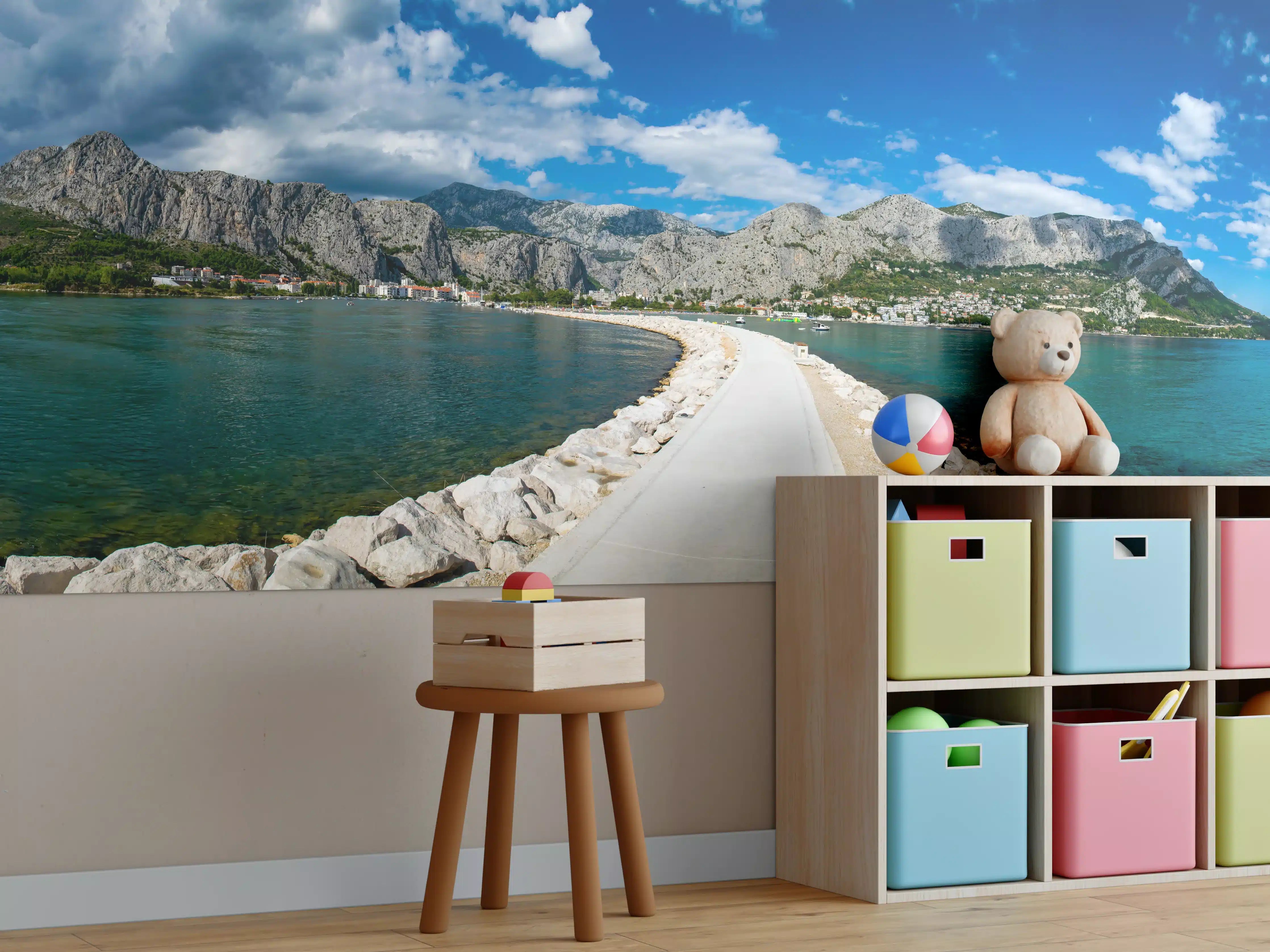 Kinderzimmer Wandgestaltung - Ein Panoramabild von Omis - Kroatien