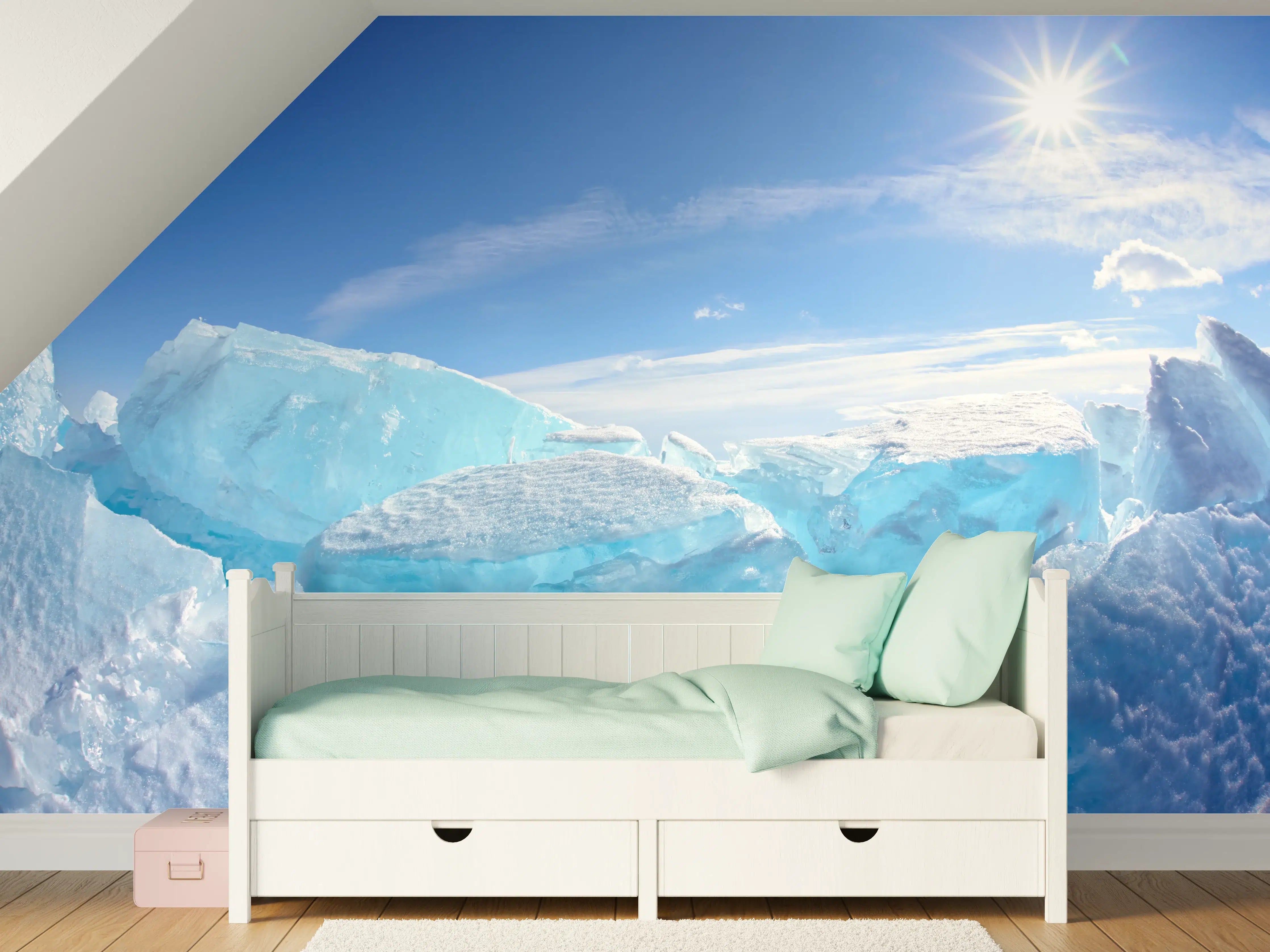 Kinderzimmer Wandgestaltung - Eisriff am Baikalsee