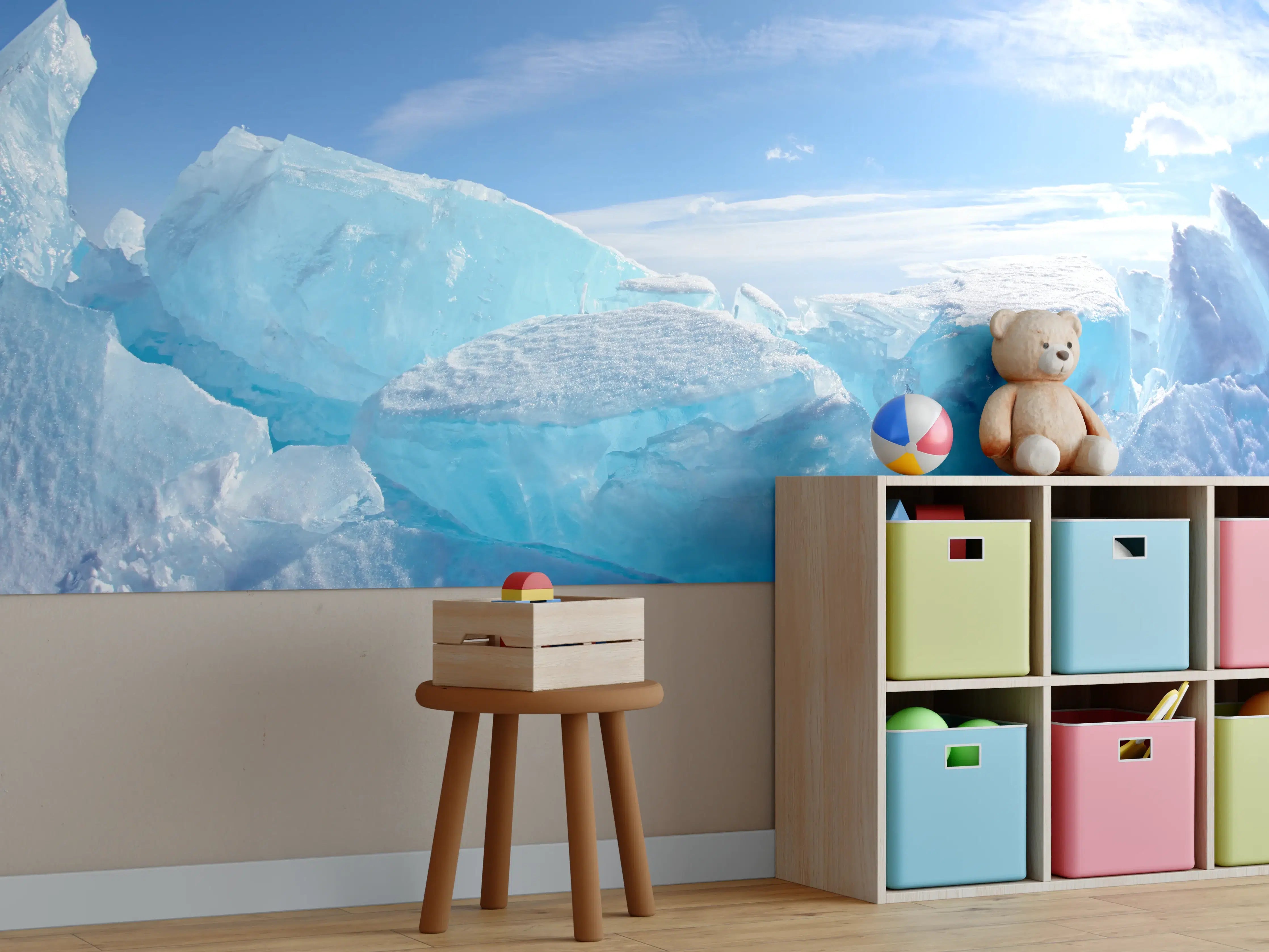 Kinderzimmer Wandgestaltung - Eisriff am Baikalsee