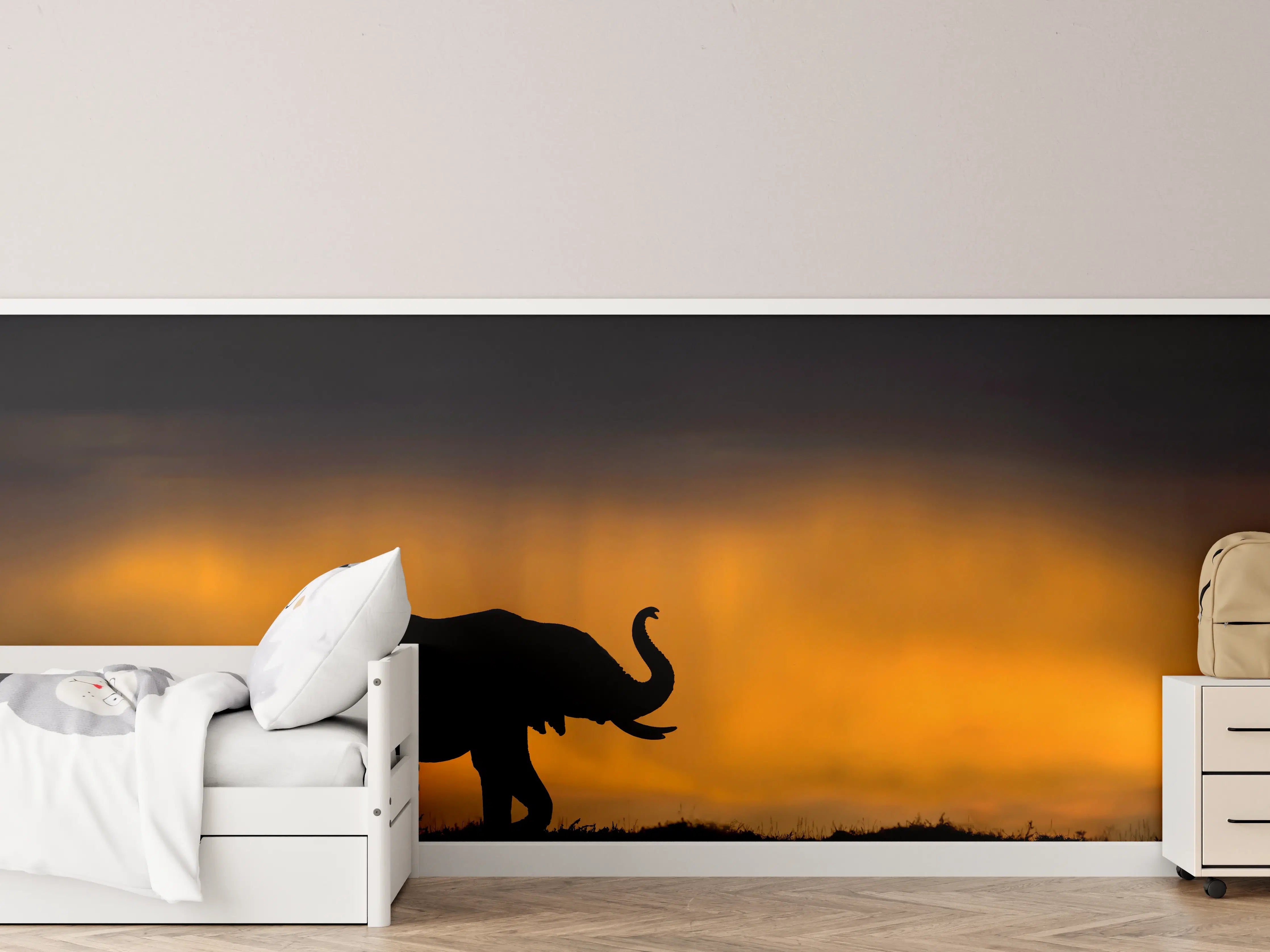 Kinderzimmer Wandgestaltung - Elefant im Sturm
