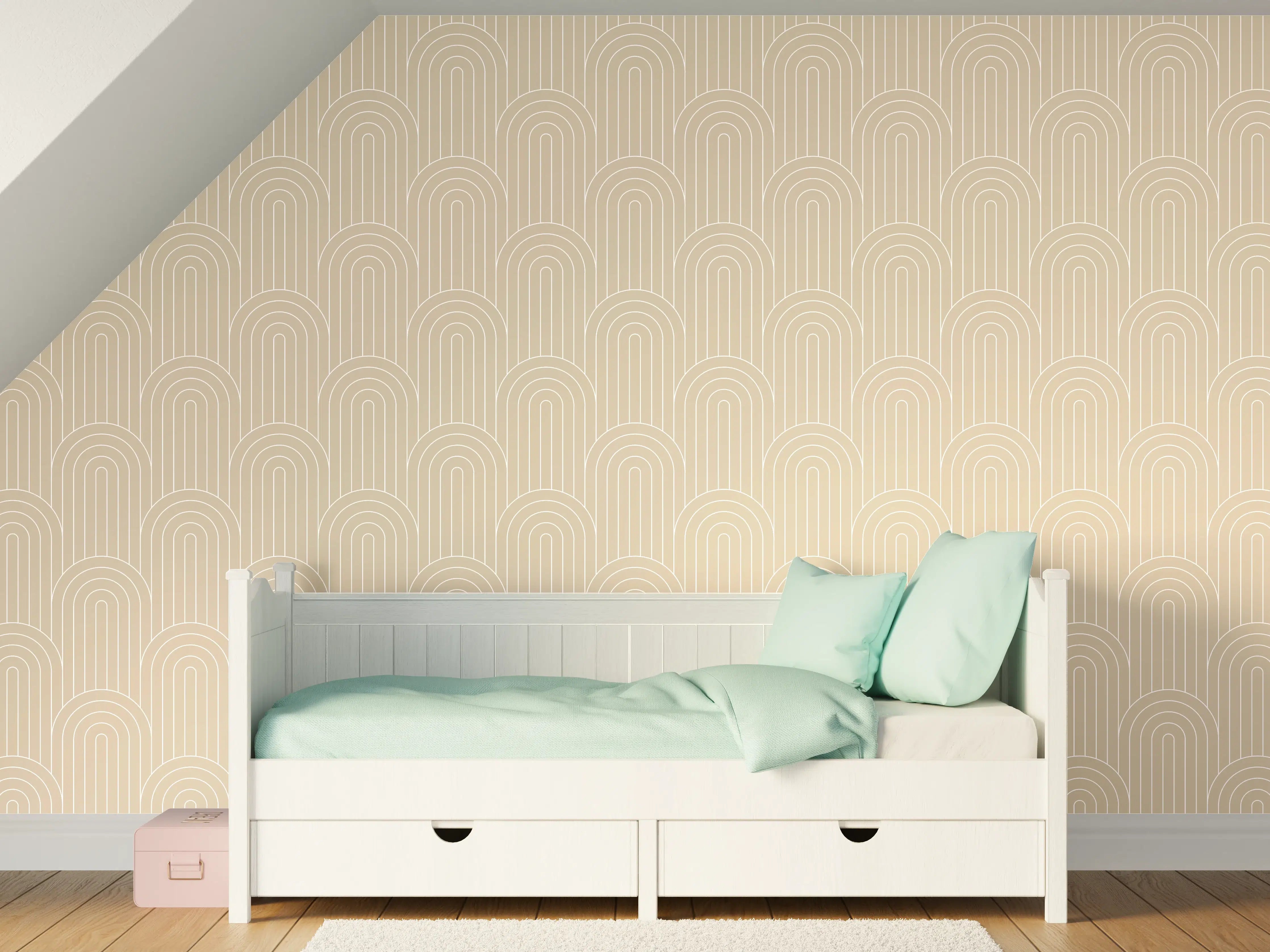 Kinderzimmer Wandgestaltung - Elegante Arcate in Creme