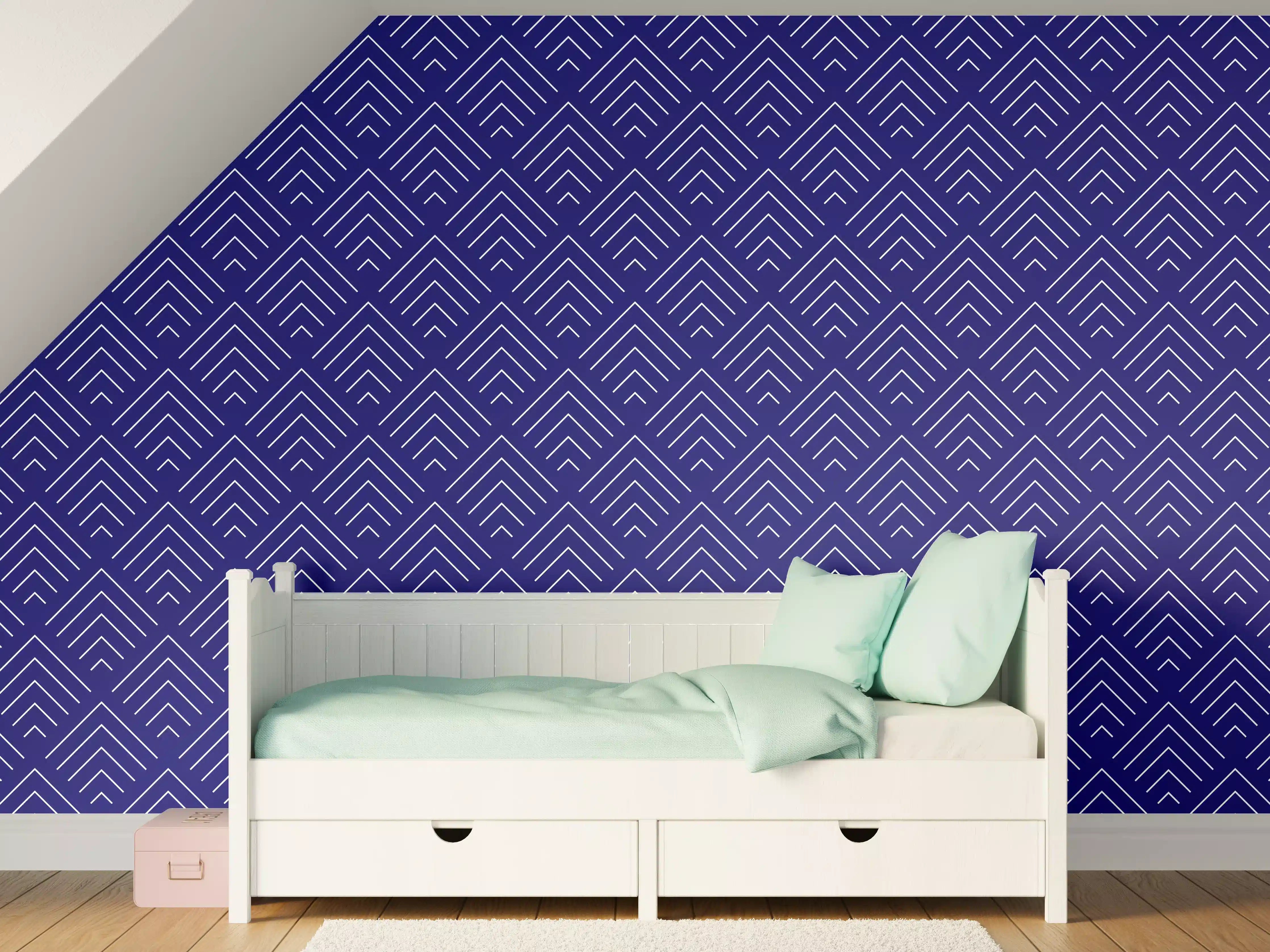 Kinderzimmer Wandgestaltung - Elegante Blau-Textur