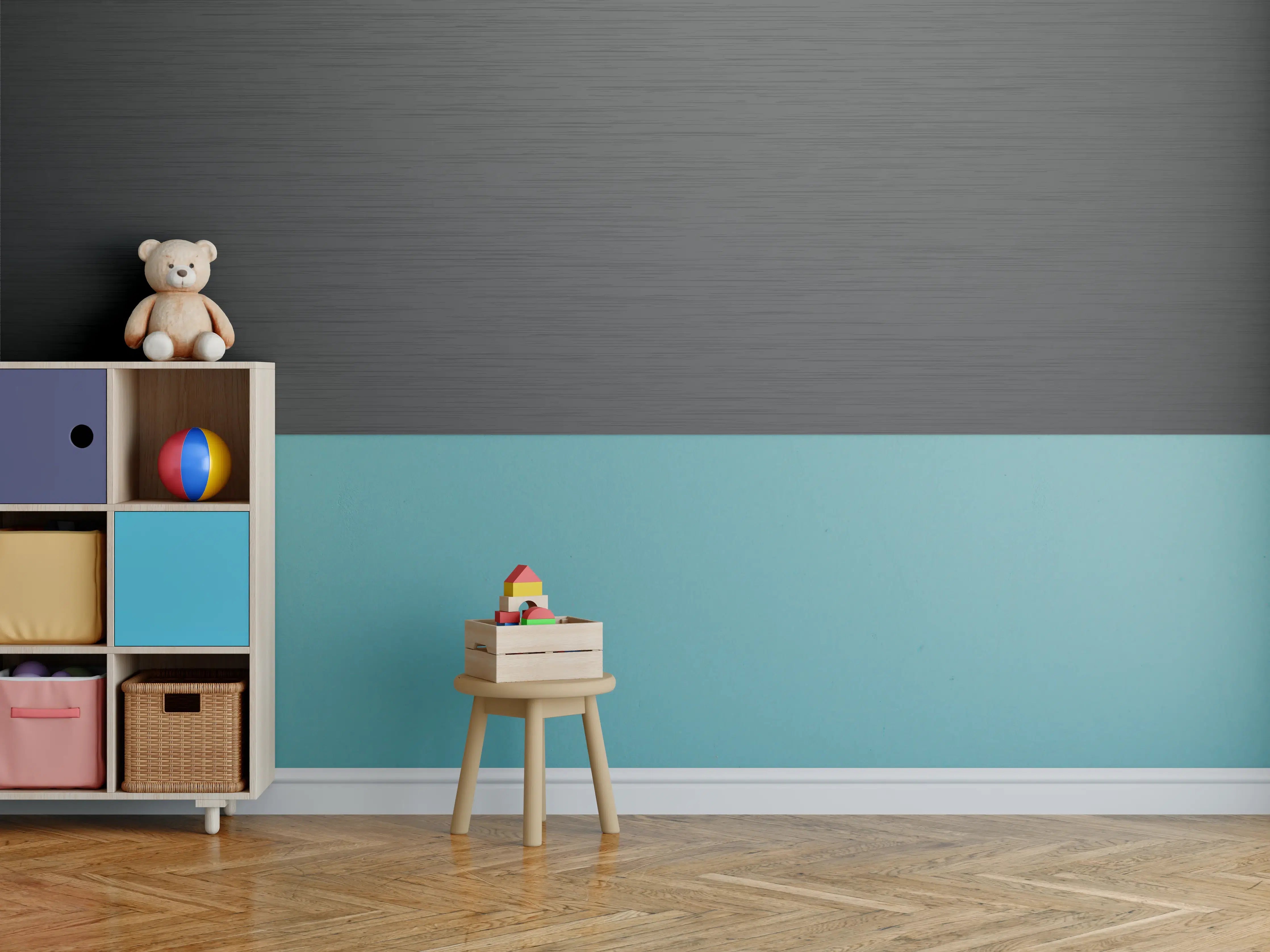 Kinderzimmer Wandgestaltung - Elegante Graue Textur